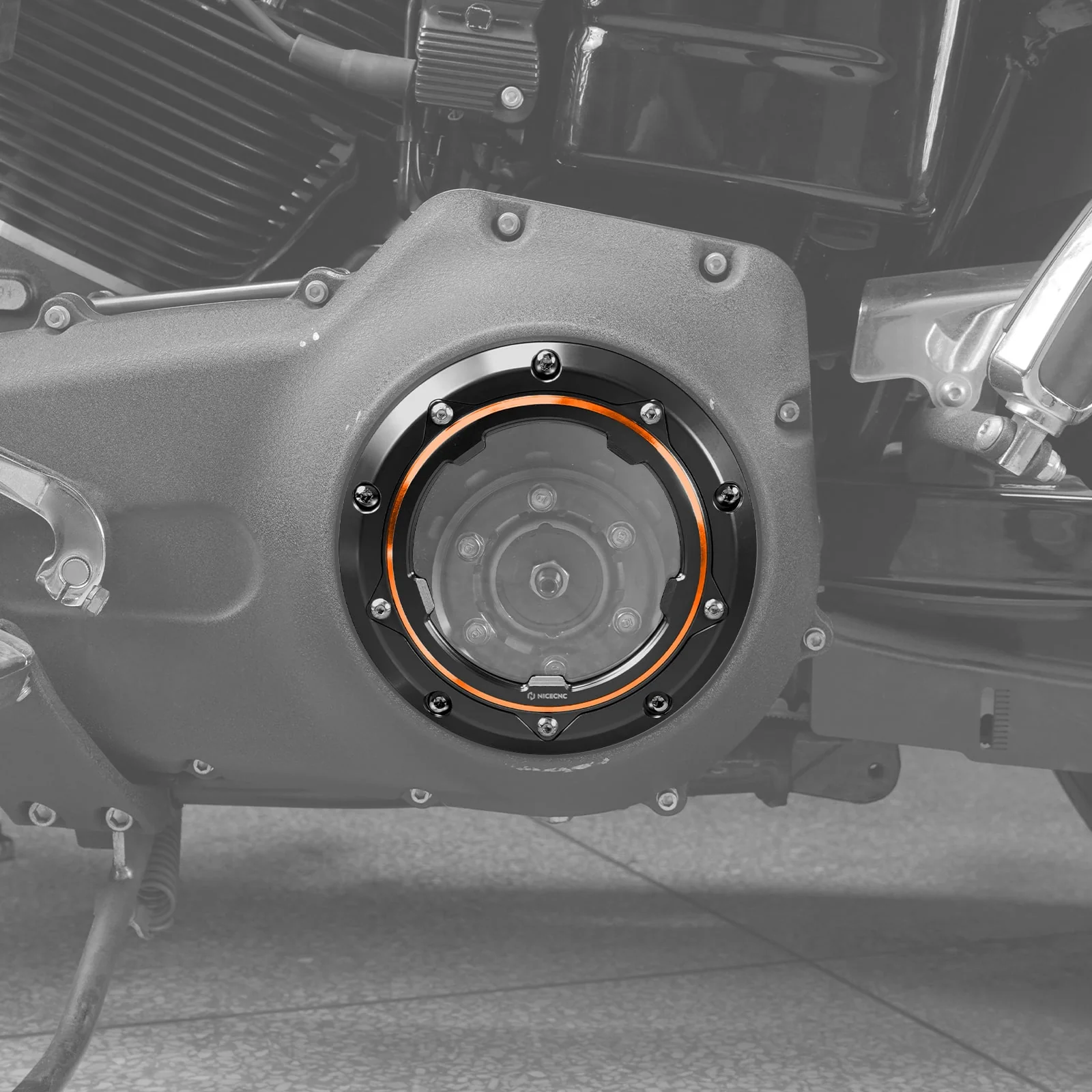 Transparent V Twin Cam Derby Clutch Cover For Harley Road King 99-14 Street Glide 06-15 - Image 11