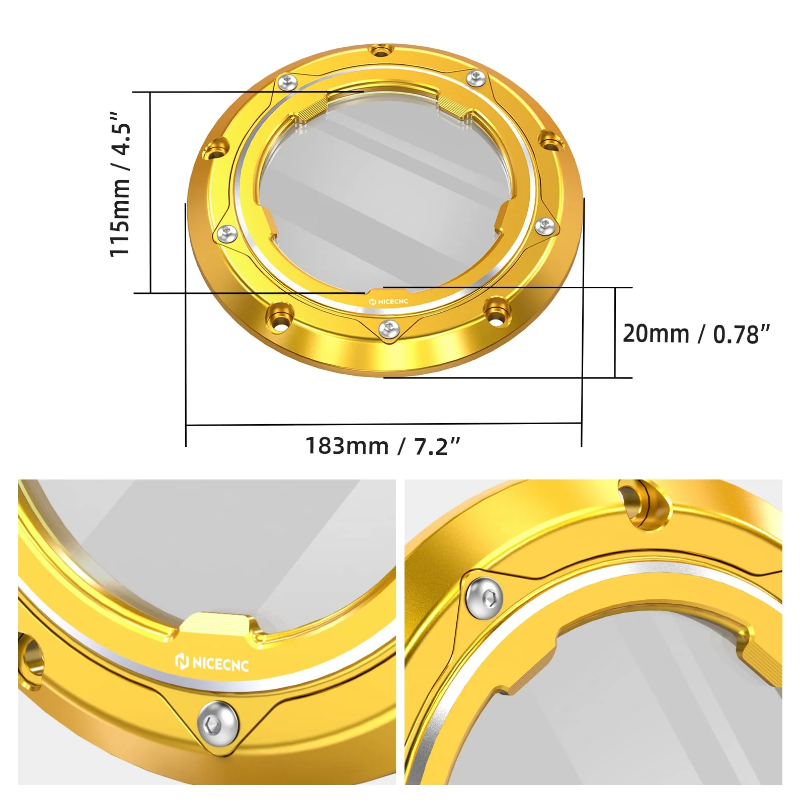 Transparent V Twin Cam Derby Clutch Cover For Harley Road King 99-14 Street Glide 06-15 - Image 14