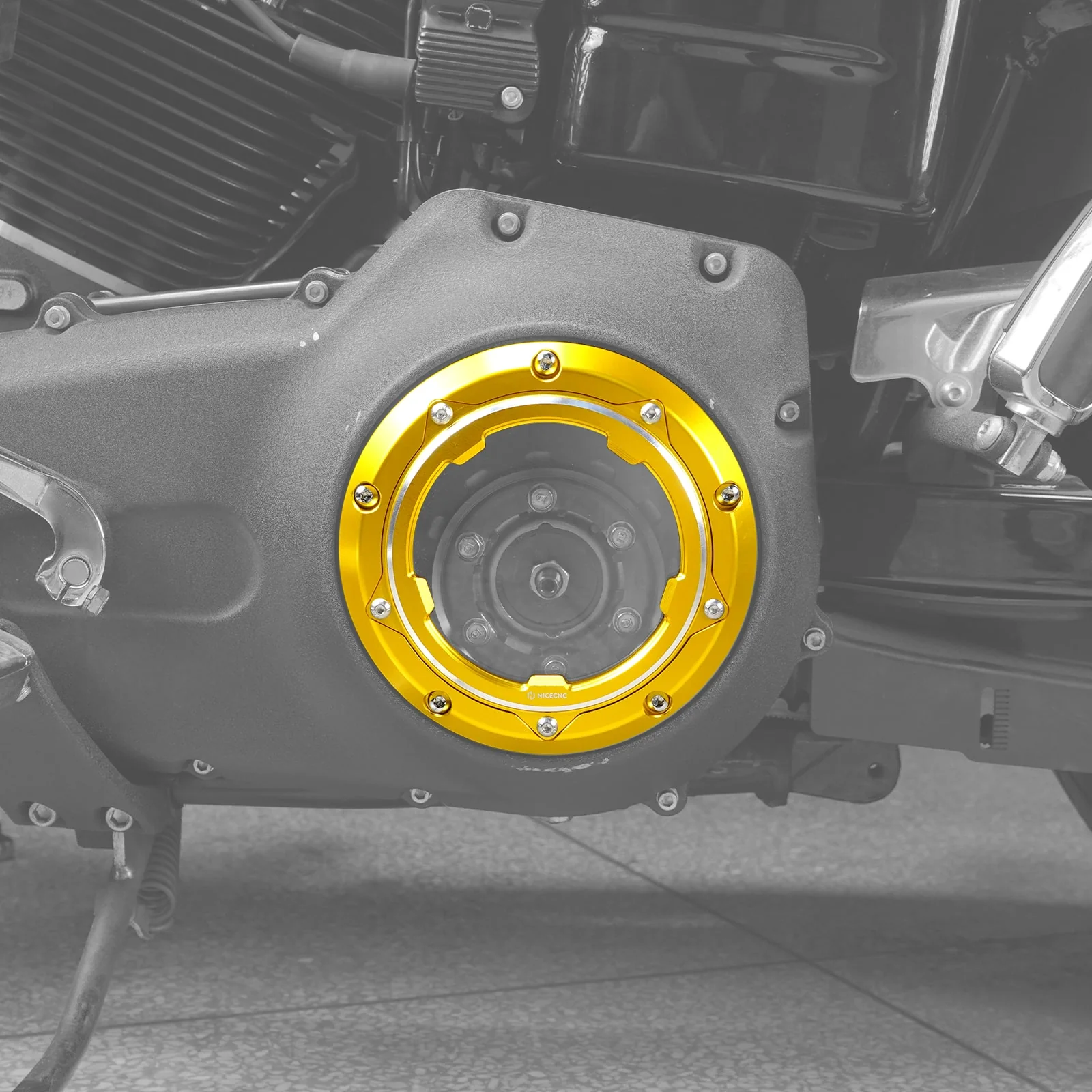 Transparent V Twin Cam Derby Clutch Cover For Harley Road King 99-14 Street Glide 06-15 - Image 19
