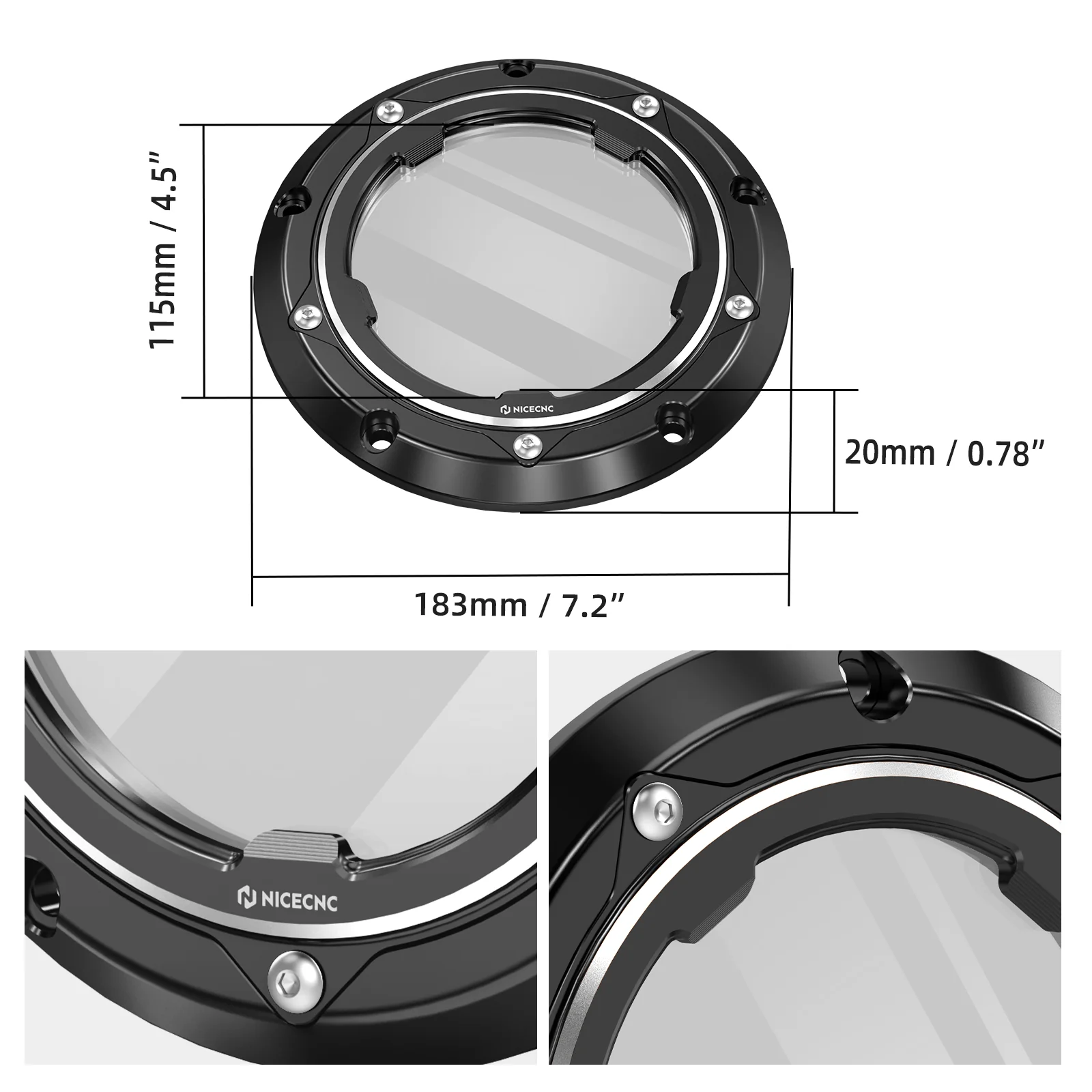 Transparent V Twin Cam Derby Clutch Cover For Harley Road King 99-14 Street Glide 06-15 - Image 22
