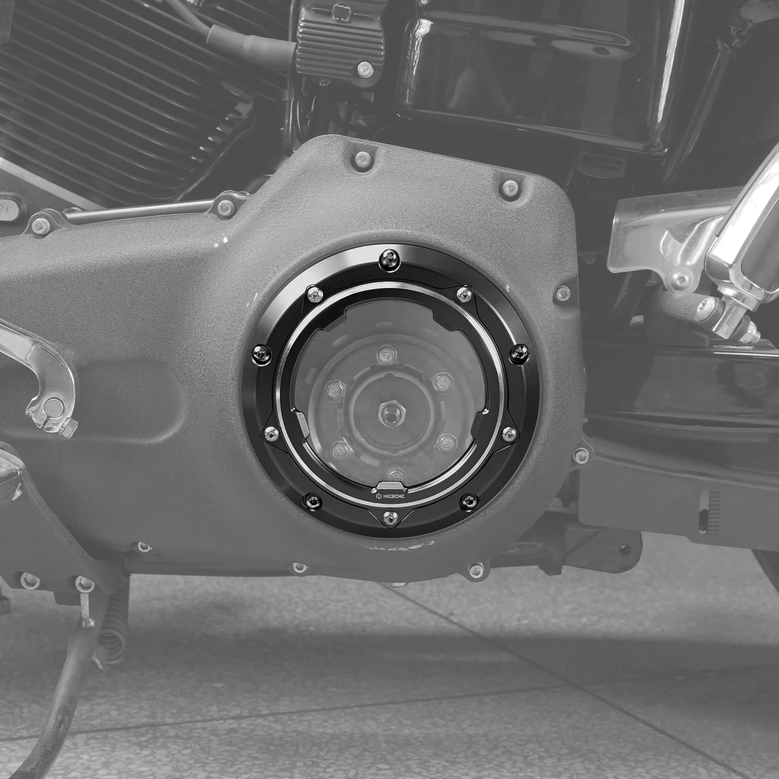 Transparent V Twin Cam Derby Clutch Cover For Harley Road King 99-14 Street Glide 06-15 - Image 27