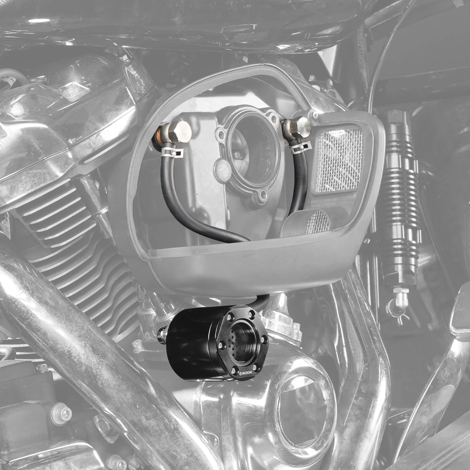 M8 Engine External Breather Kit For Harley Road King Electra Street Glide CVO Road Glide - Image 2