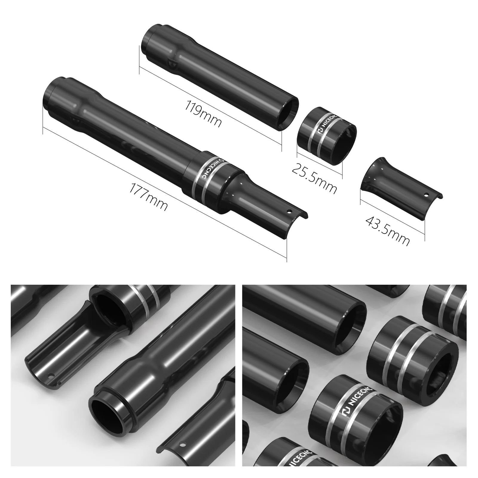 Pushrod Tube Cover Kit For Harley Softial Deluxe Fat Boy Heritage Classic 107 114 - Image 12