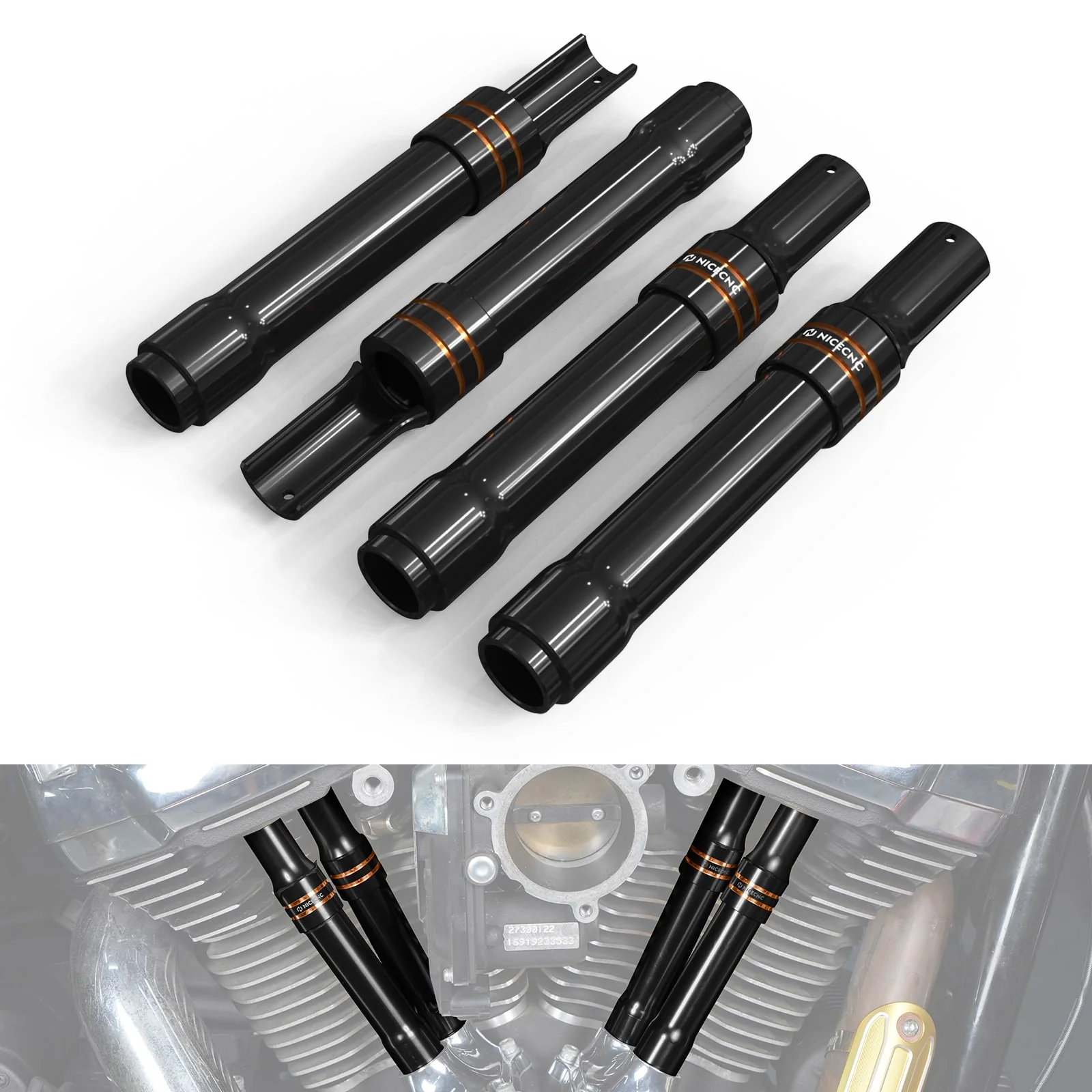 Pushrod Tube Cover Kit For Harley Softial Deluxe Fat Boy Heritage Classic 107 114 - Image 19