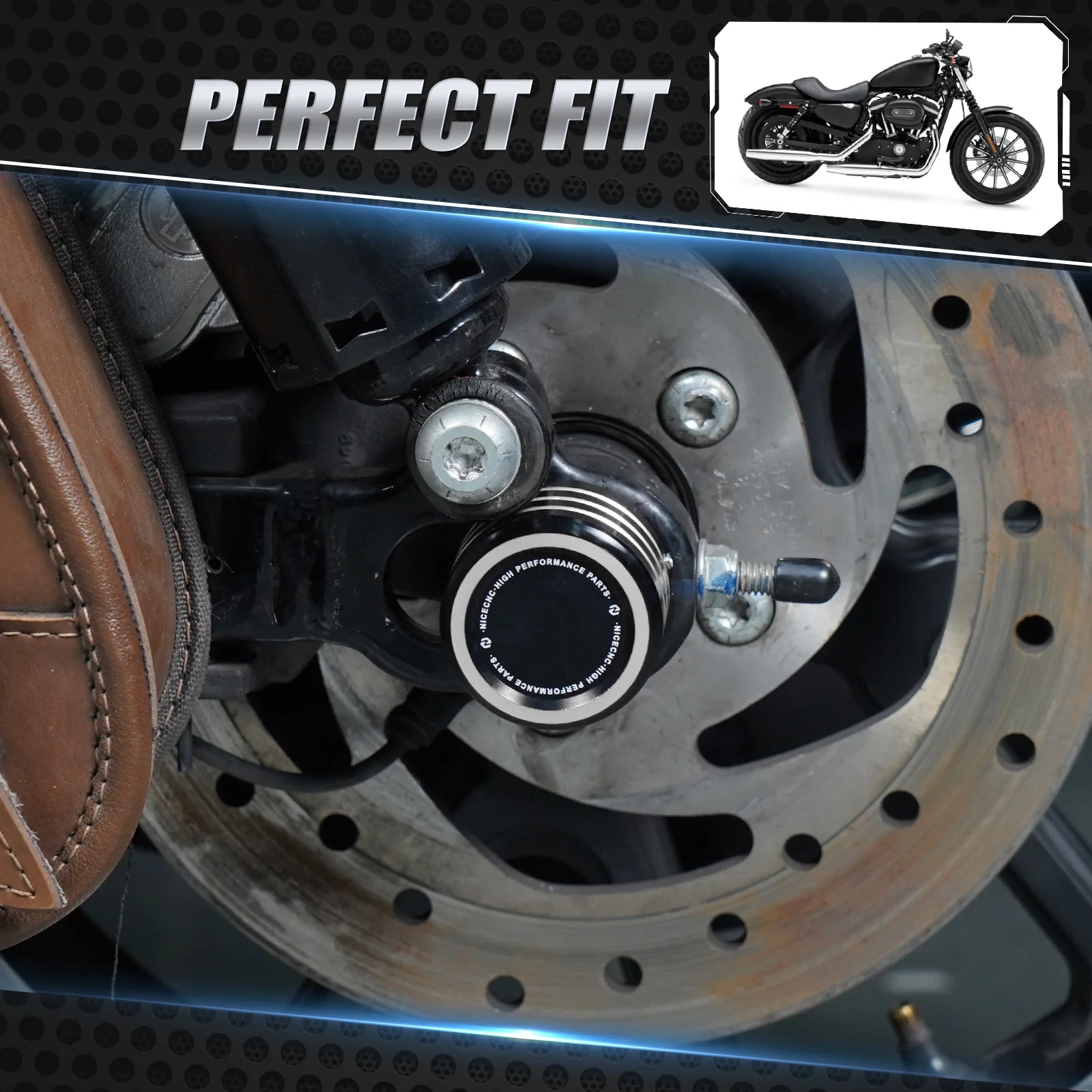 Rear Axle Nut Covers Caps For Harley Sportster 1200 72 48 XL Iron 883 Roadster - Image 3
