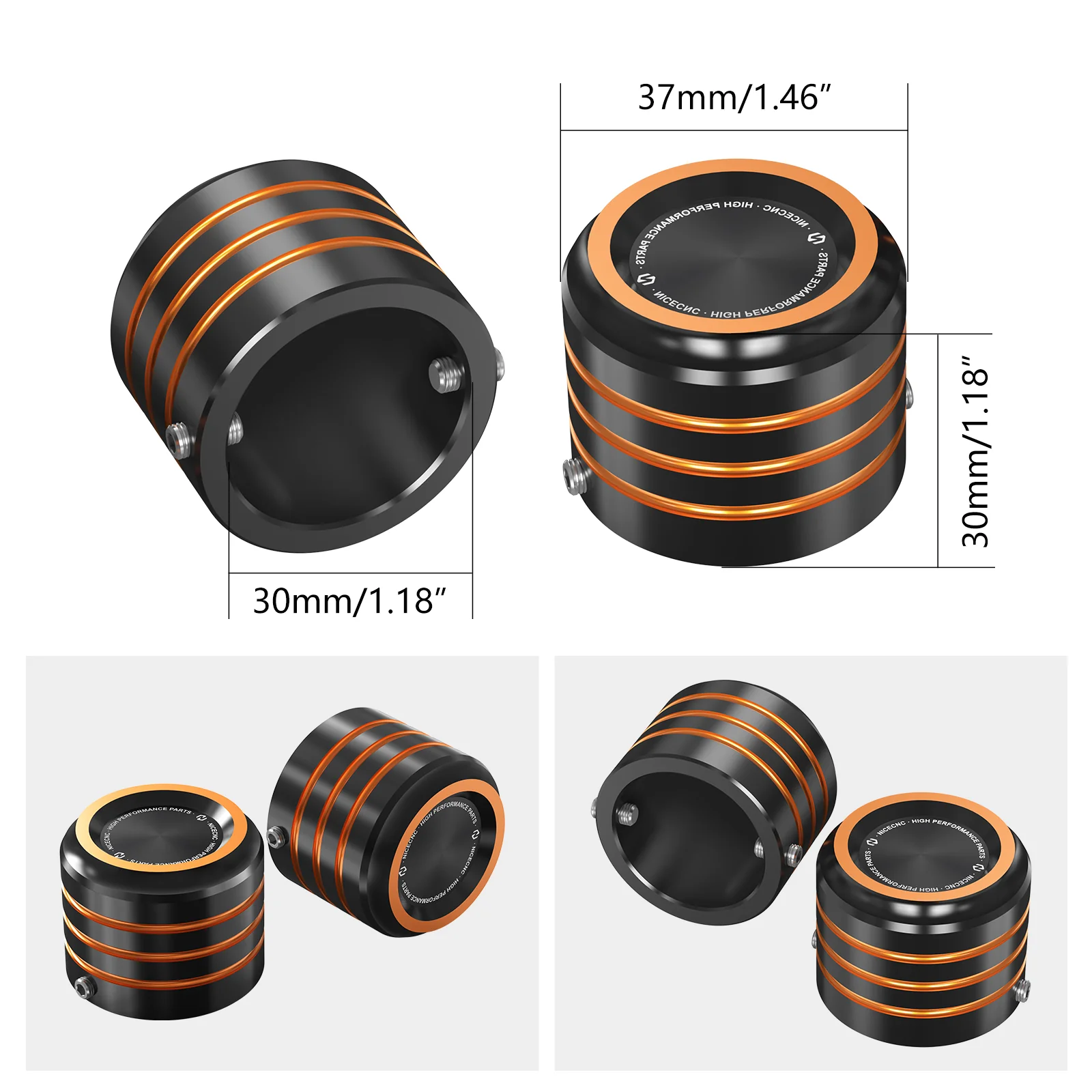 Front Axle Nut Covers Caps For Harley Sportster 1200 48 72 XL Iron 883 Roadster - Image 9