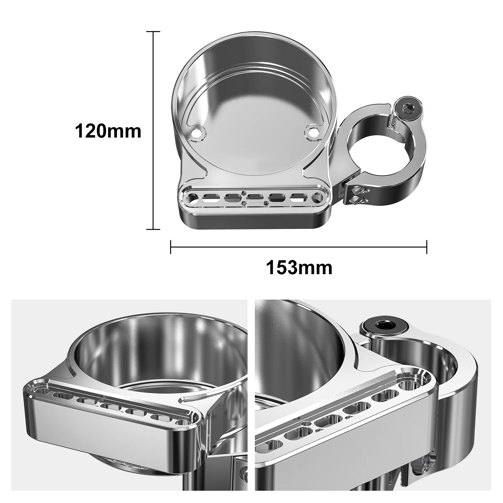 Chrome Speedo Indicator Lights Relocation Kit For Harley Sportster 1200 883 48 XL - Image 2
