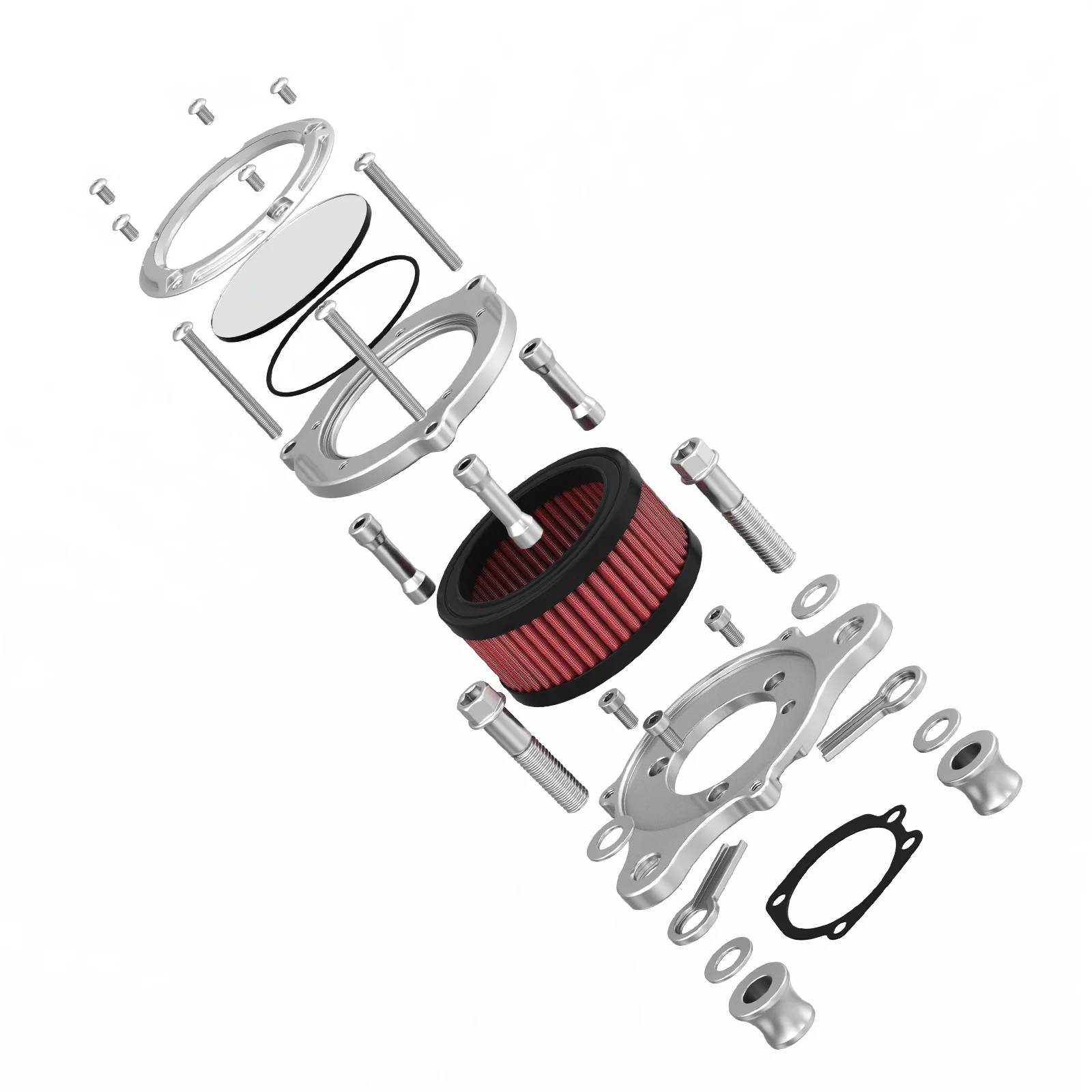 Full Clear Air Cleaner Intake Filter Kit For Harley Sportster 1200 48 XL Iron 883 XL883N - Image 17