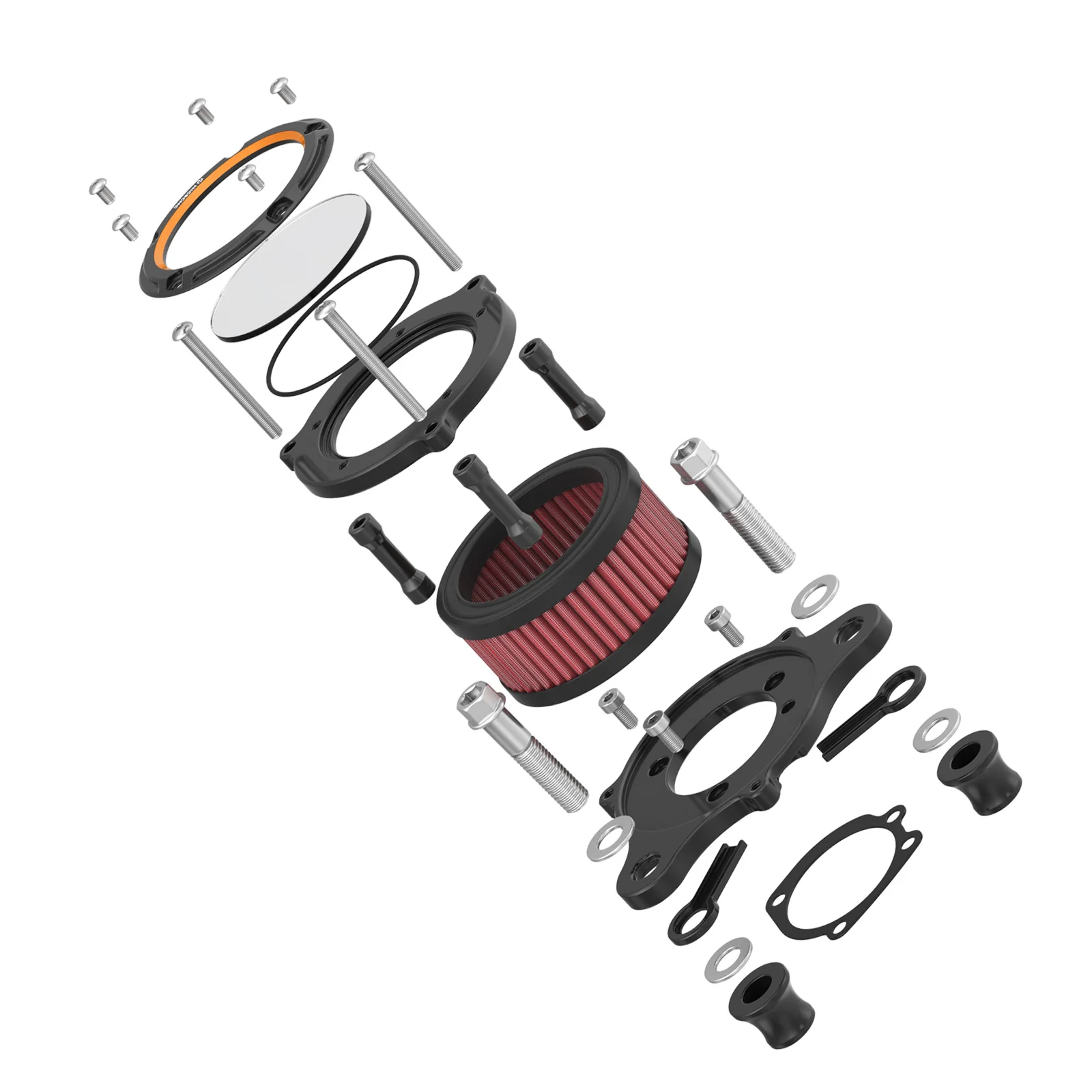 Full Clear Air Cleaner Intake Filter Kit For Harley Sportster 1200 48 XL Iron 883 XL883N - Image 3