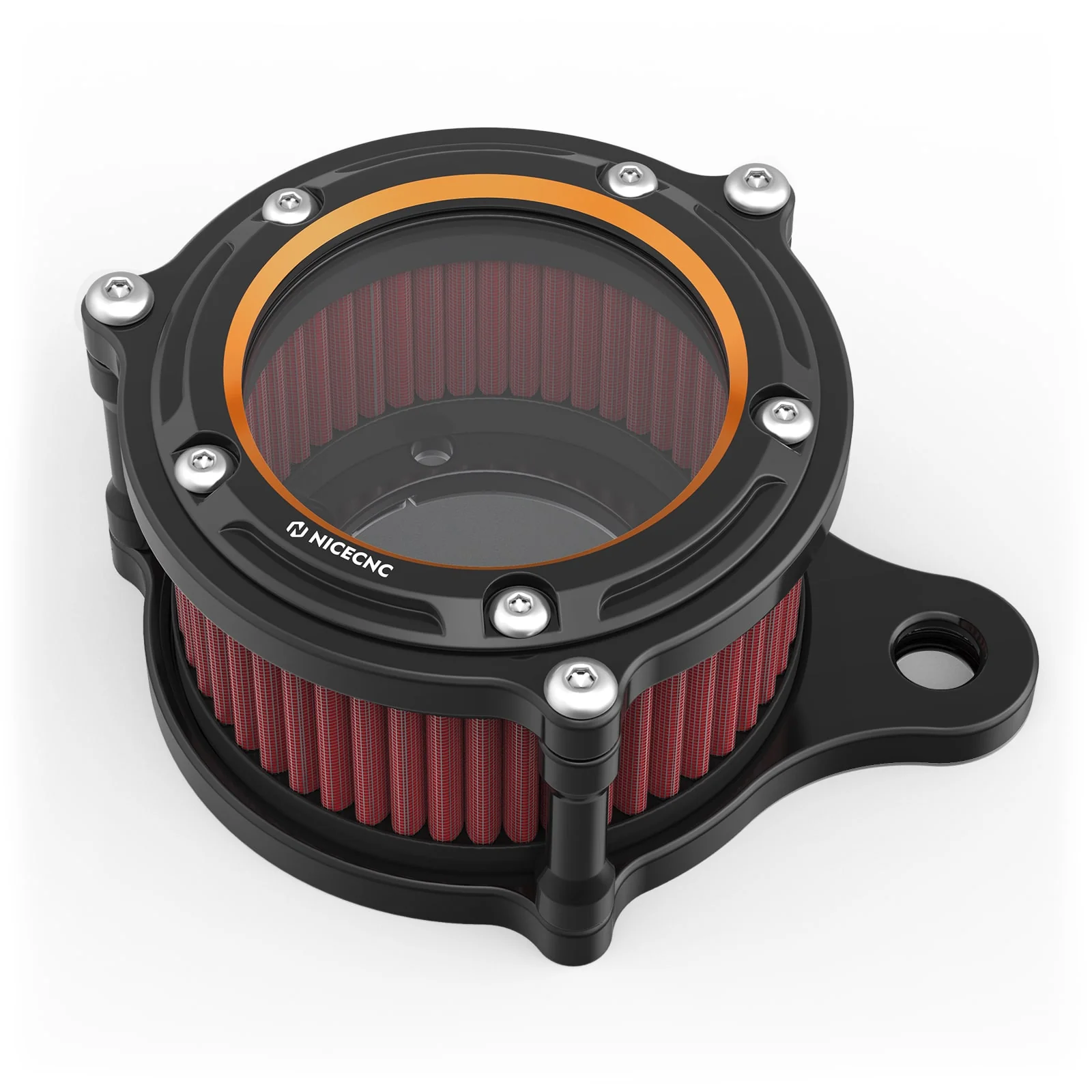 Full Clear Air Cleaner Intake Filter Kit For Harley Sportster 1200 48 XL Iron 883 XL883N - Image 4