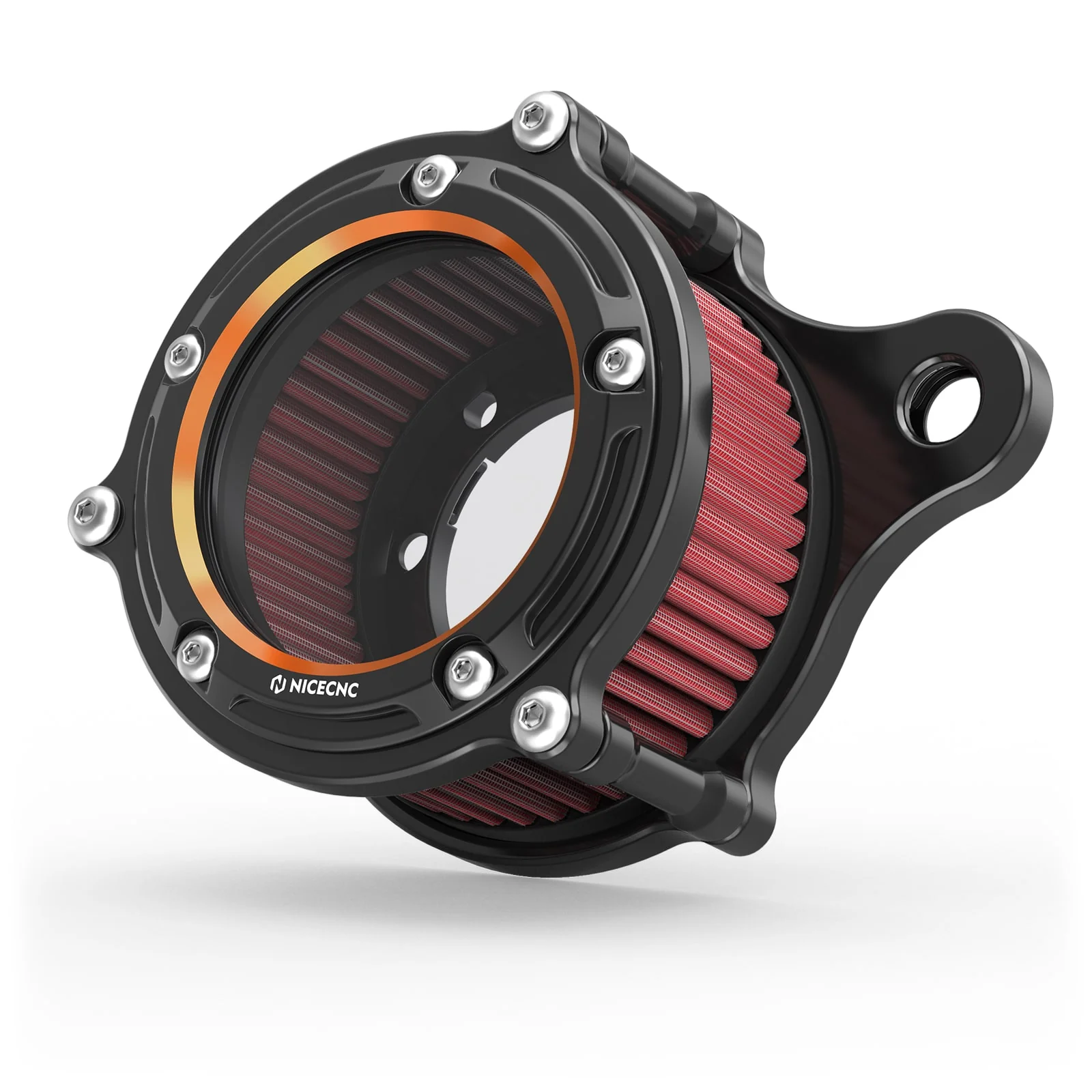Full Clear Air Cleaner Intake Filter Kit For Harley Sportster 1200 48 XL Iron 883 XL883N - Image 5