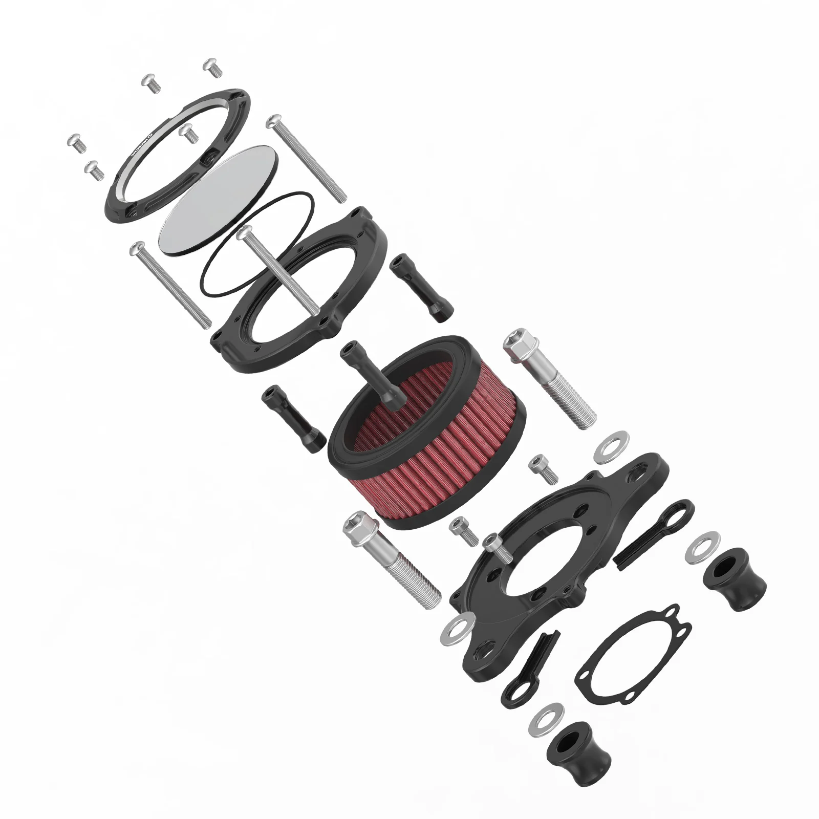Full Clear Air Cleaner Intake Filter Kit For Harley Sportster 1200 48 XL Iron 883 XL883N - Image 9