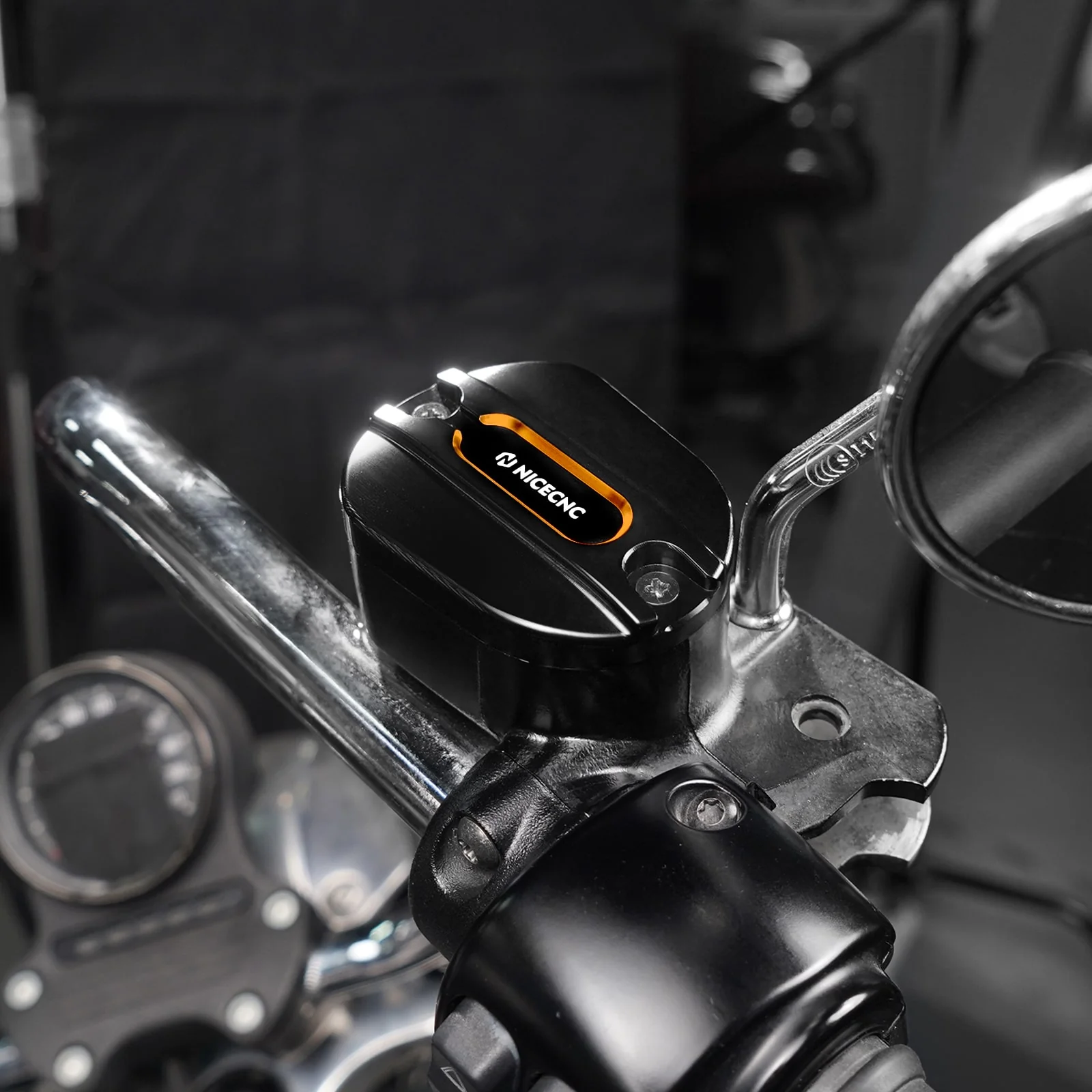 Front Brake Reservoir Master Cylinder Cover Cap For Harley Sportster 1200 883 48 72 XL - Image 2