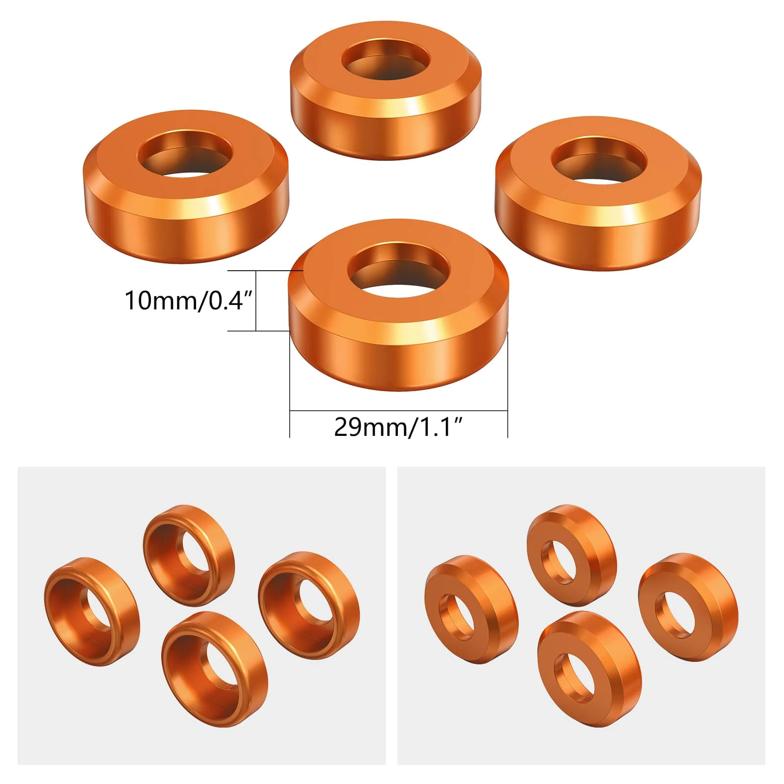 Shock Absorber Bracket Trim Rings For Harley Sportster 1200 883 72 48 XL Roadster - Image 7