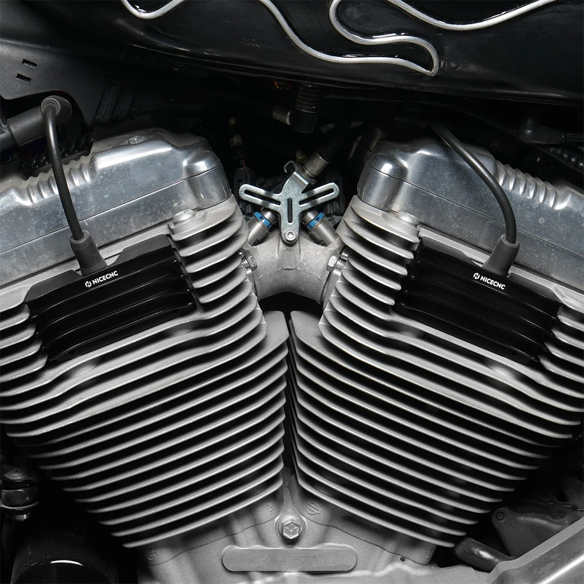 Spark Plug Head Bolt Covers Kit For Harley Sportster 1200 48 72 XL Iron 883 - Image 2