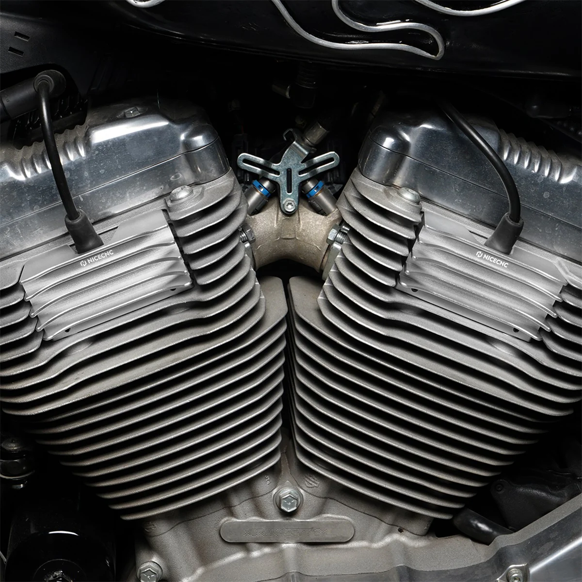 Spark Plug Head Bolt Covers Kit For Harley Sportster 1200 48 72 XL Iron 883 - Image 3