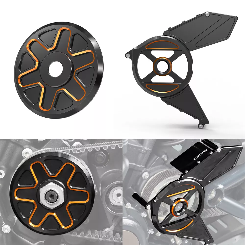 Front Sprocket + Transmission Sprocket Belt Covers Set For Harley Sportster S 1250 Nightster - Image 2