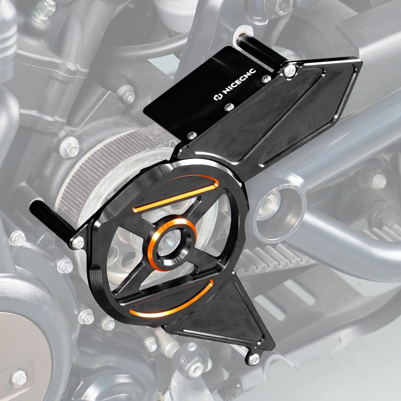 Front Sprocket + Transmission Sprocket Belt Covers Set For Harley Sportster S 1250 Nightster - Image 6