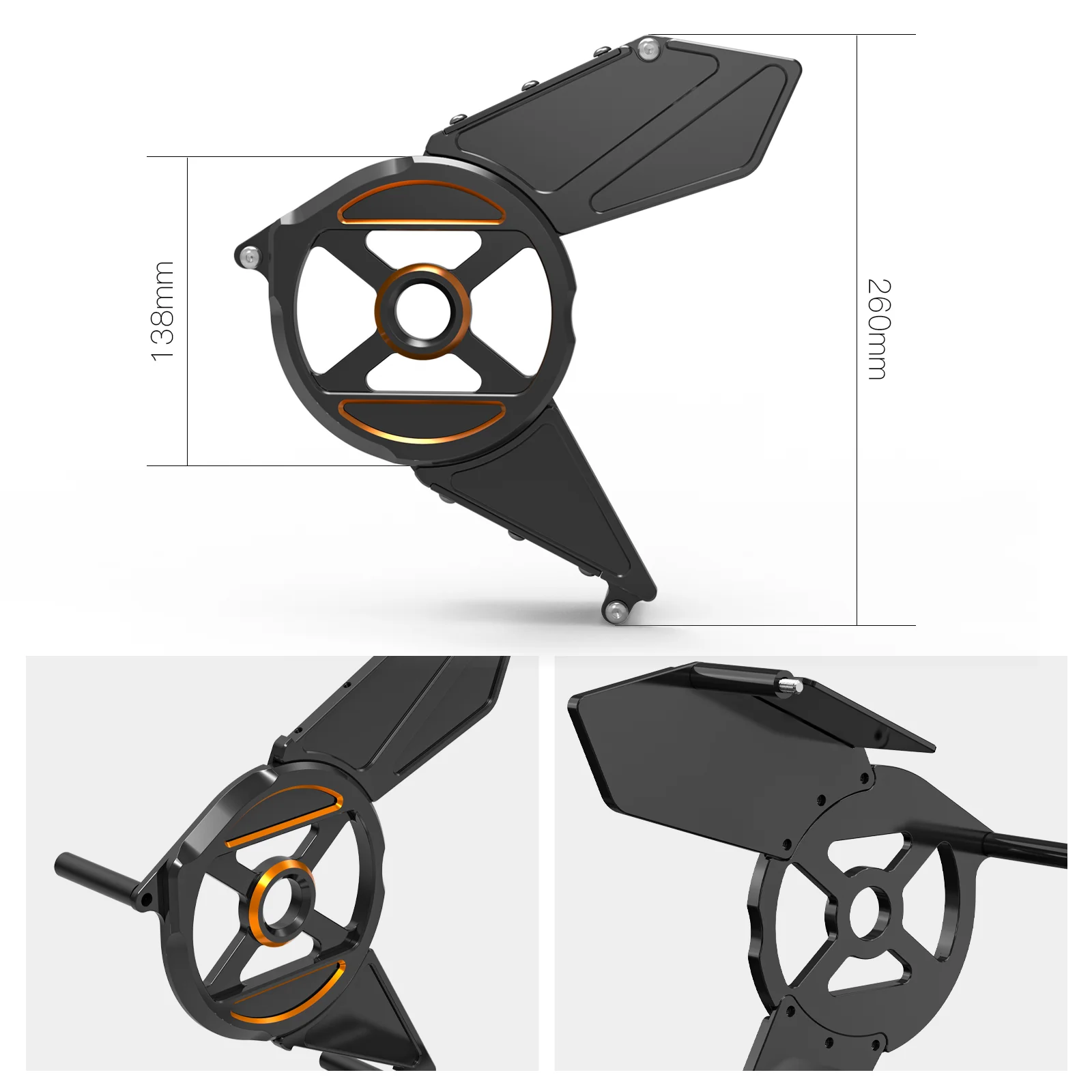 Front Sprocket + Transmission Sprocket Belt Covers Set For Harley Sportster S 1250 Nightster - Image 7