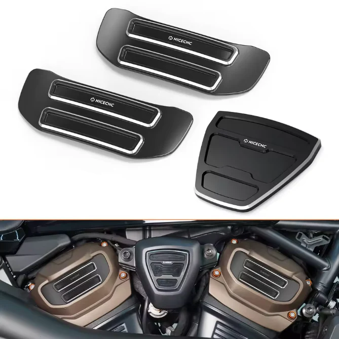 Cam Sprocket Medallions Trim + V-Side Cover For Harley Sportster S 1250 Pan America - Image 14