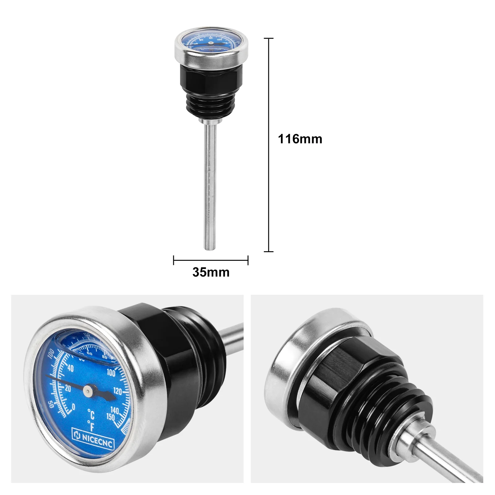 Oil Dipstick w/Temperature Gauge For Harley Sportster S Pan America 1250 Nightster 975 - Image 4