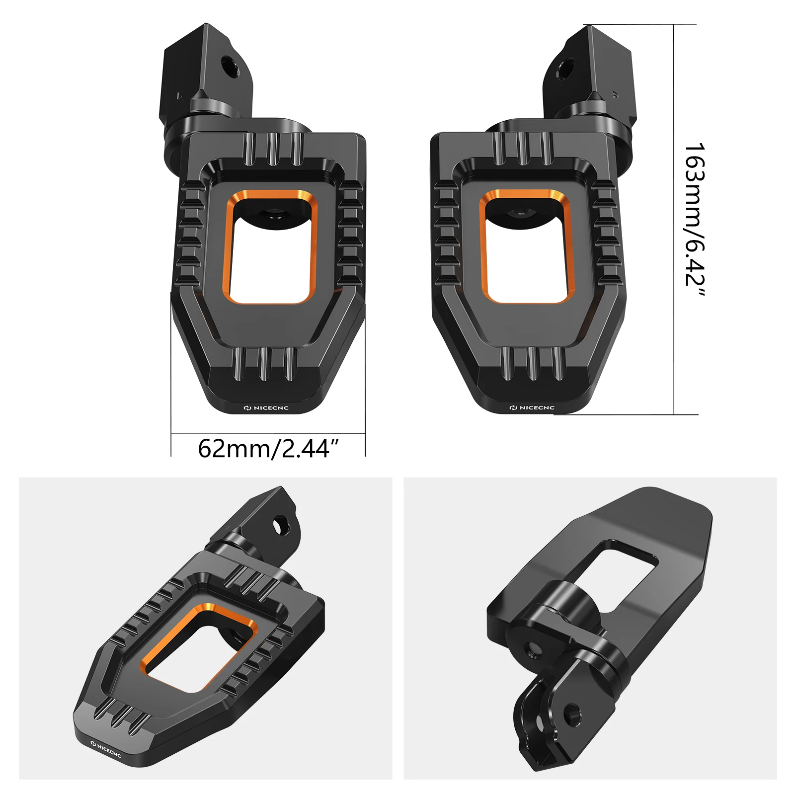 Adjustable Enlarged Rider Footpegs For Harley Softail Standard Low Rider S ST Street Bob - Image 12