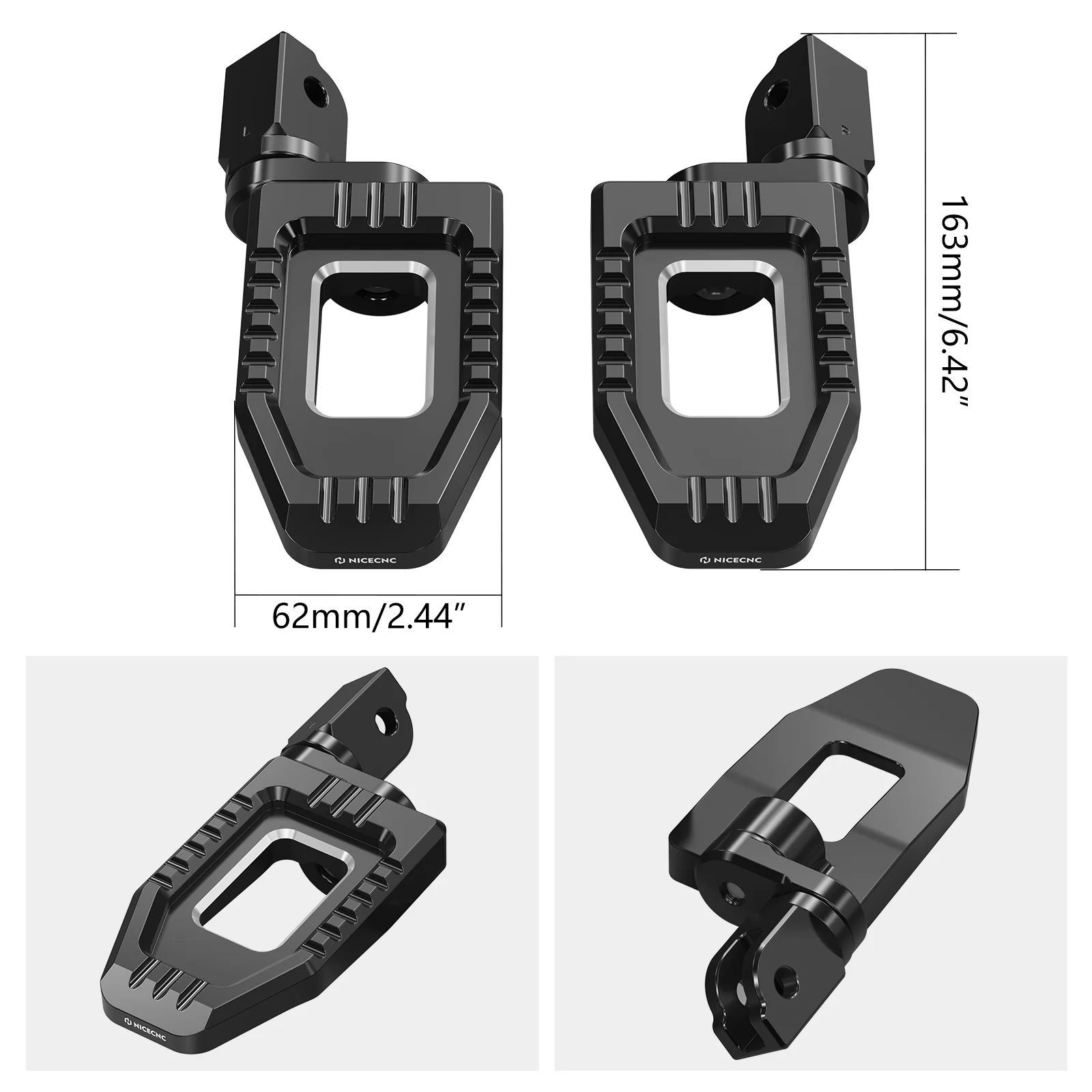 Adjustable Enlarged Rider Footpegs For Harley Softail Standard Low Rider S ST Street Bob - Image 5