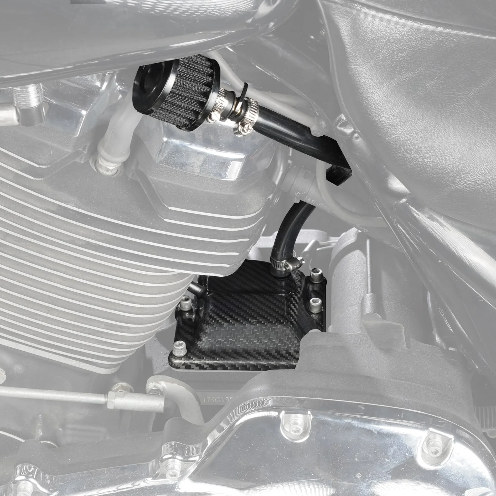 Carbon Fiber M8 Vented Transmission Top Cover For Harley Street Bob Low Rider S Fat Boy - Image 11