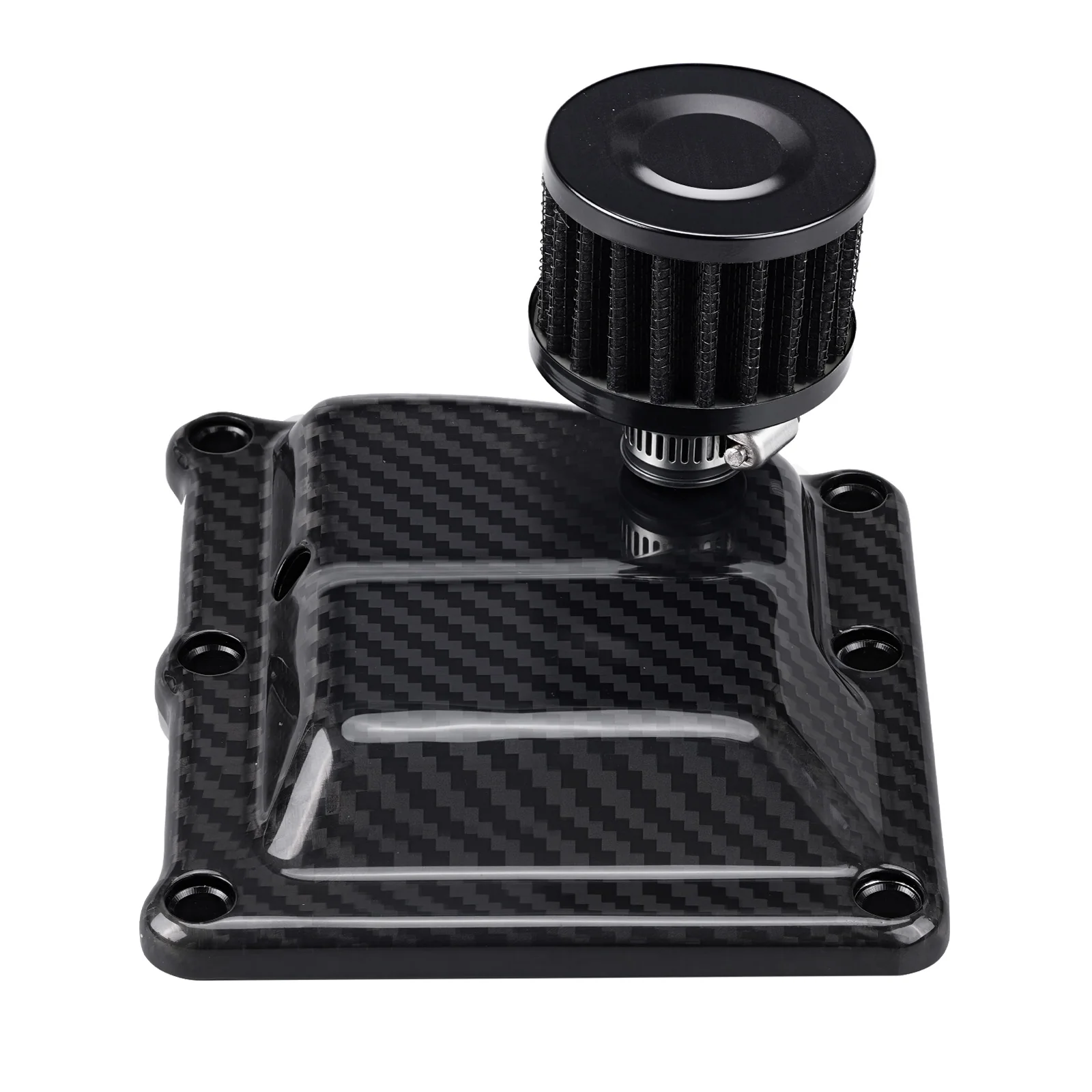 Carbon Fiber M8 Vented Transmission Top Cover For Harley Street Bob Low Rider S Fat Boy - Image 6