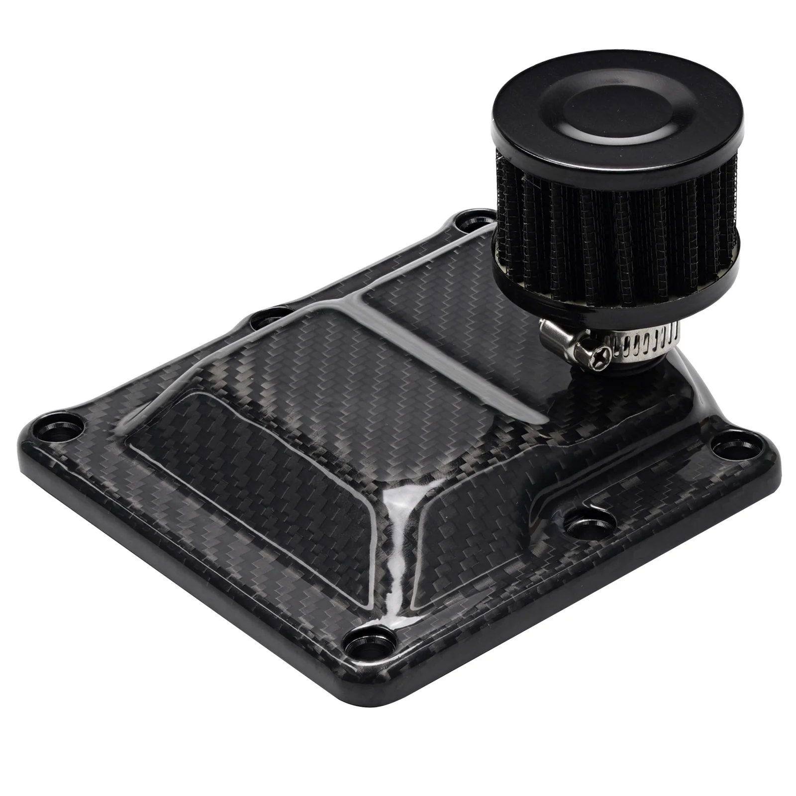Carbon Fiber M8 Vented Transmission Top Cover For Harley Street Bob Low Rider S Fat Boy - Image 7