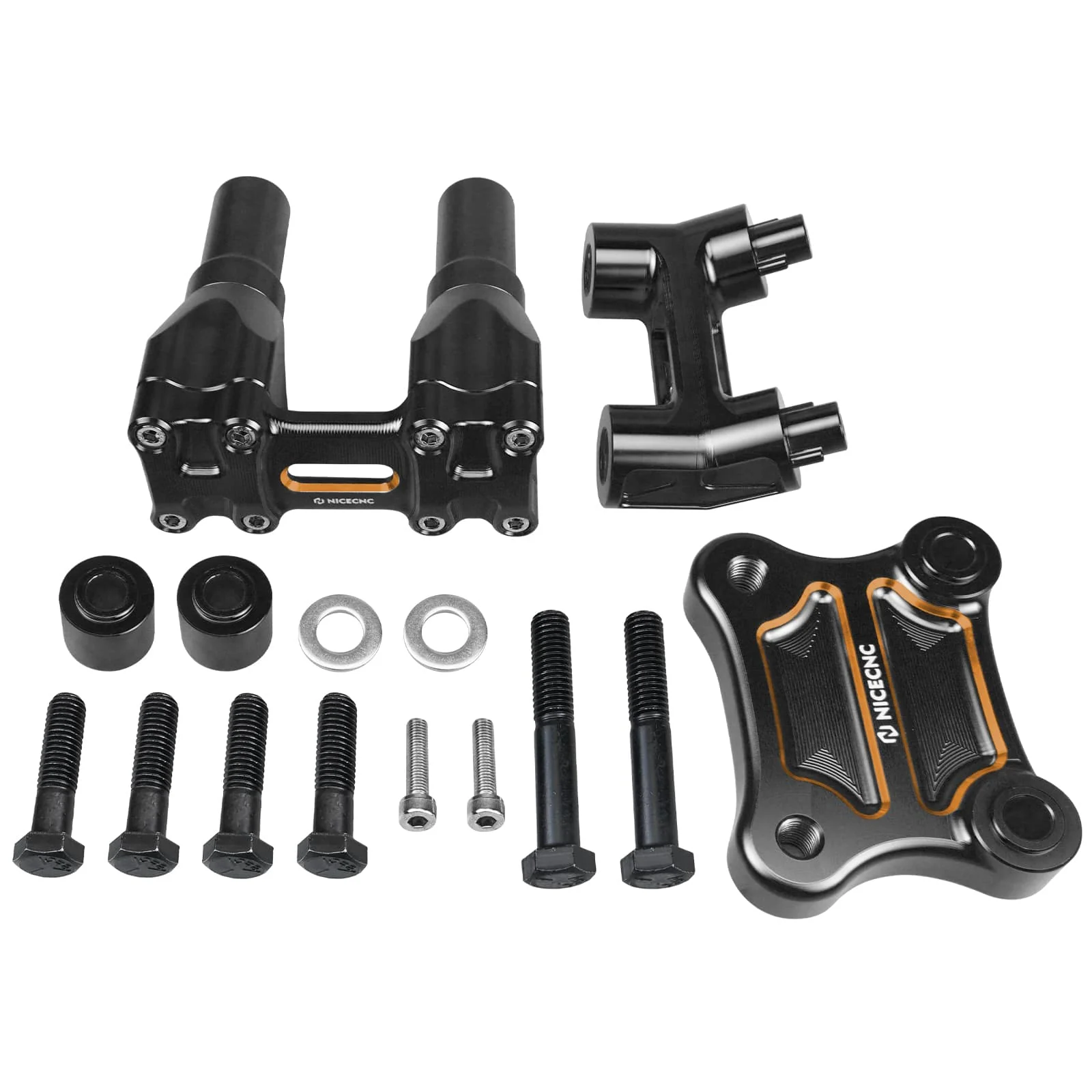 Kickback Handlebar Riser Kit For Harley Street Electra Tri Glide Ultra Limited 1-1/8" Bar - Image 6