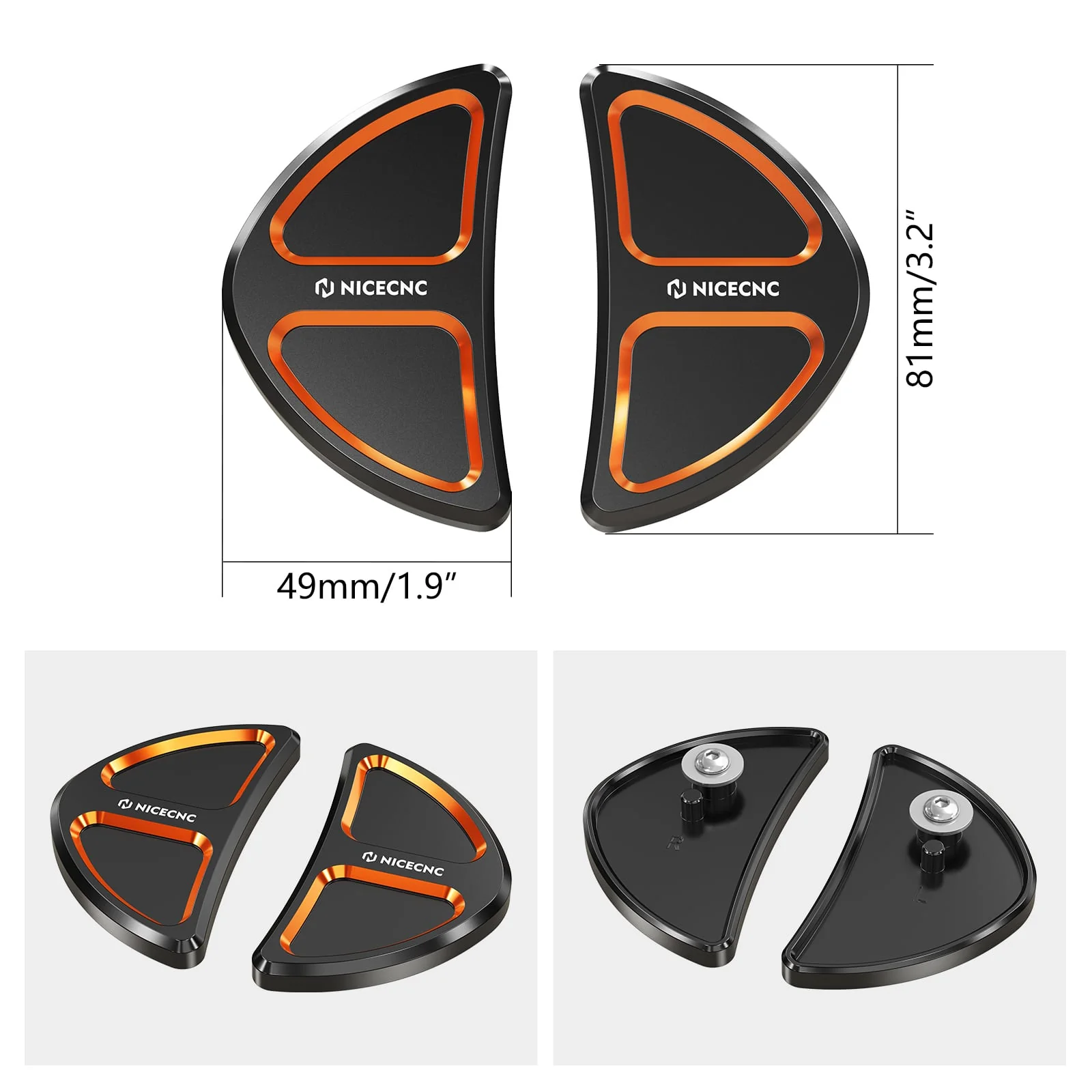 Batwing Fairing Rearview Mirror Hole Inserts Plugs Covers For Harley Street Glide FLHX FLHXS - Image 6