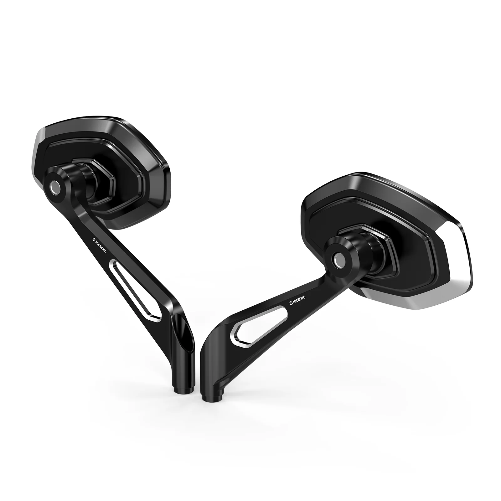 Convex Rear View Mirrors Kit For Harley Dyna Super Wide Glide Low Rider Street Bob - Image 11
