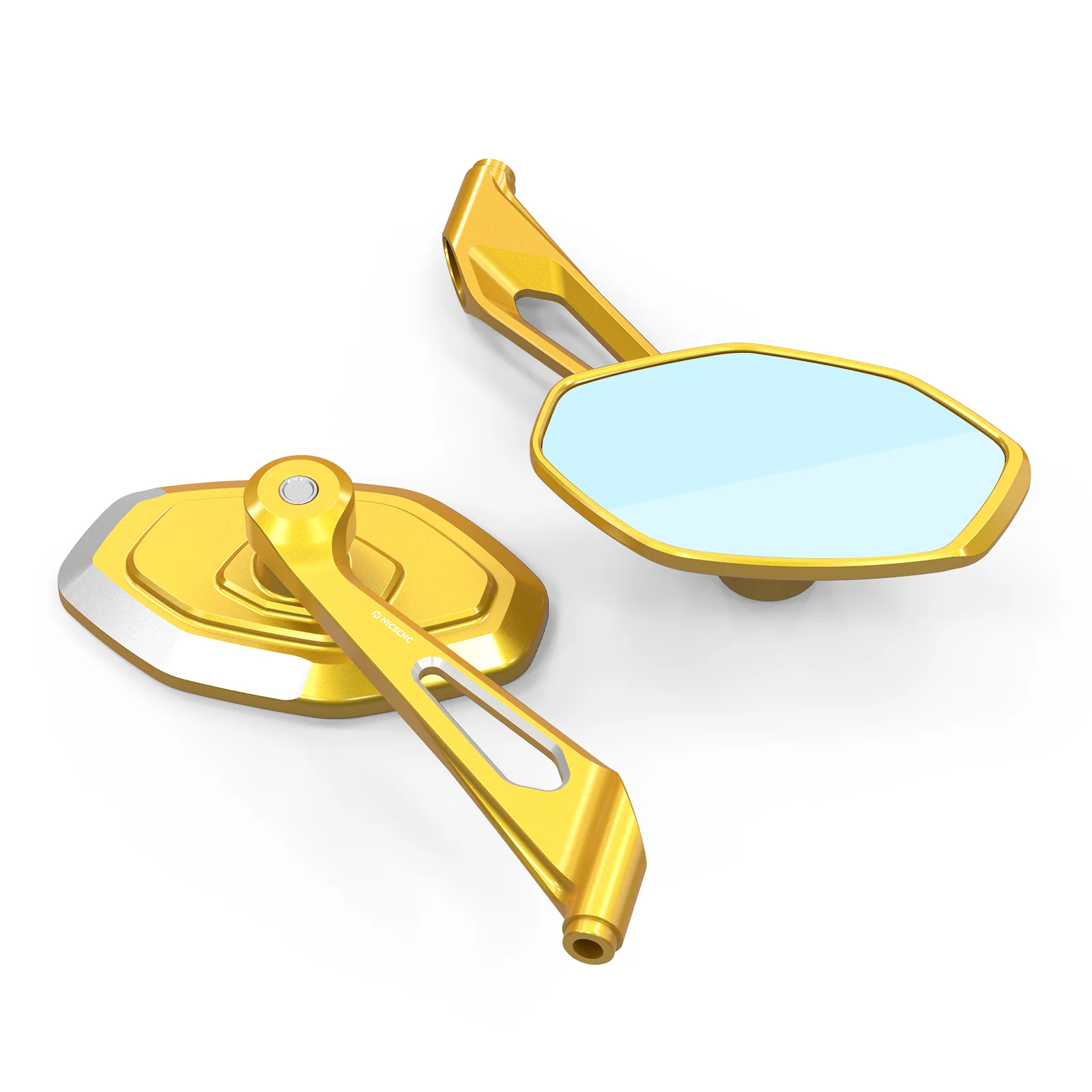 Convex Rear View Mirrors Kit For Harley Dyna Super Wide Glide Low Rider Street Bob - Image 15
