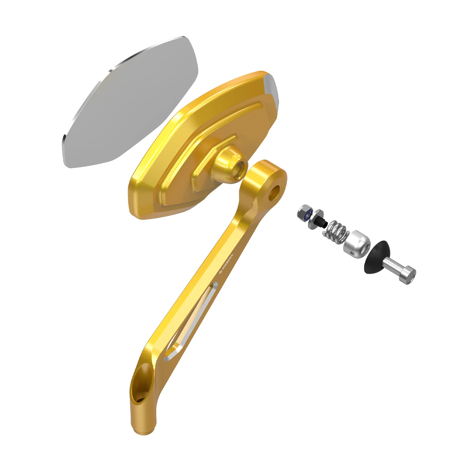 Convex Rear View Mirrors Kit For Harley Dyna Super Wide Glide Low Rider Street Bob - Image 17