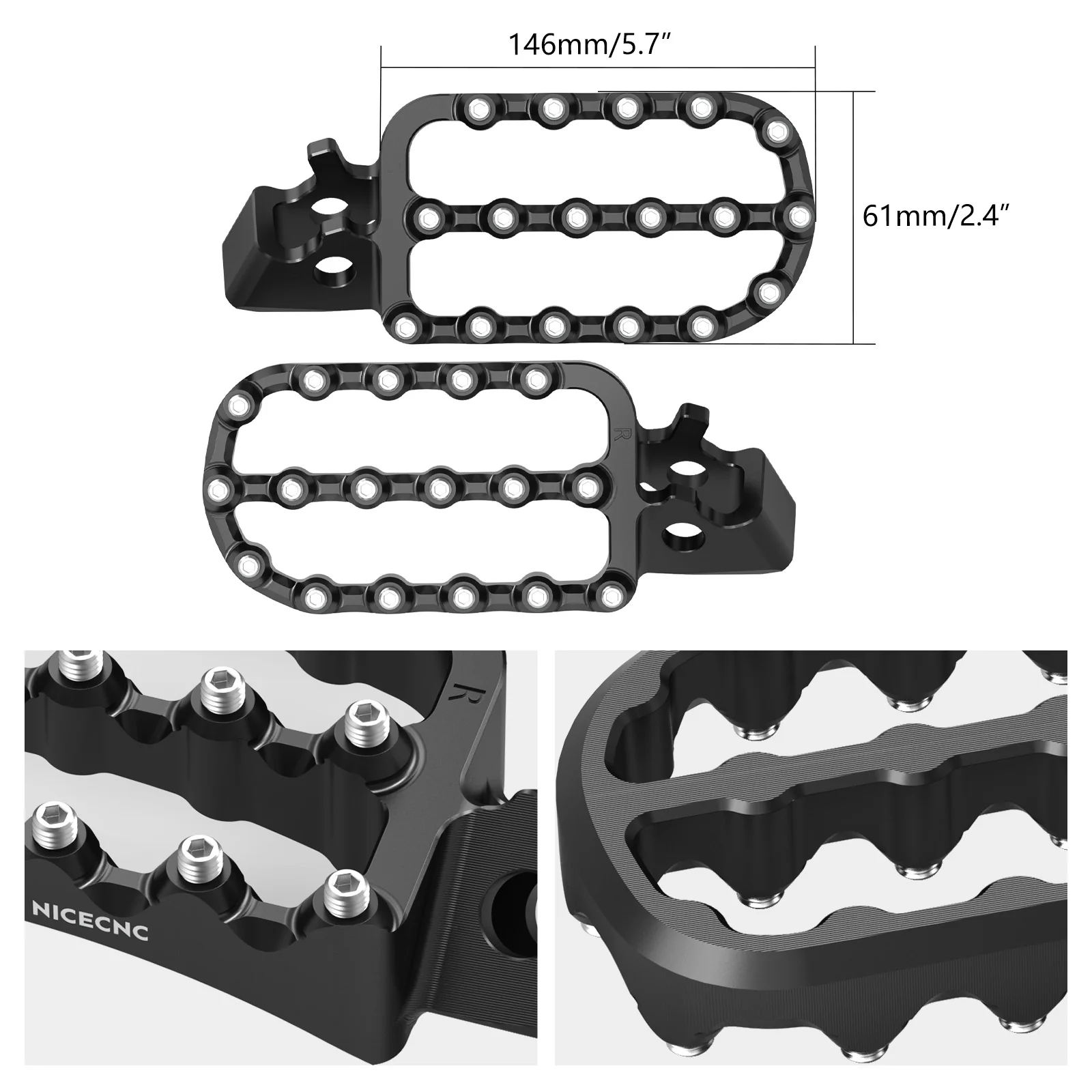 Forged Enlarged Foot Pegs For Honda Africa Twin CRF 1100L ADV Sports 2020-2026 - Image 12