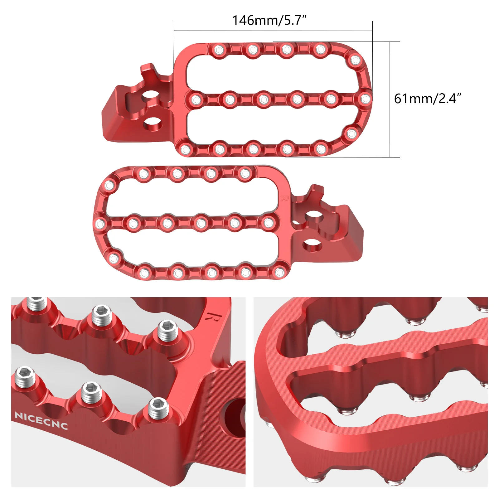 Forged Enlarged Foot Pegs For Honda Africa Twin CRF 1100L ADV Sports 2020-2026 - Image 5