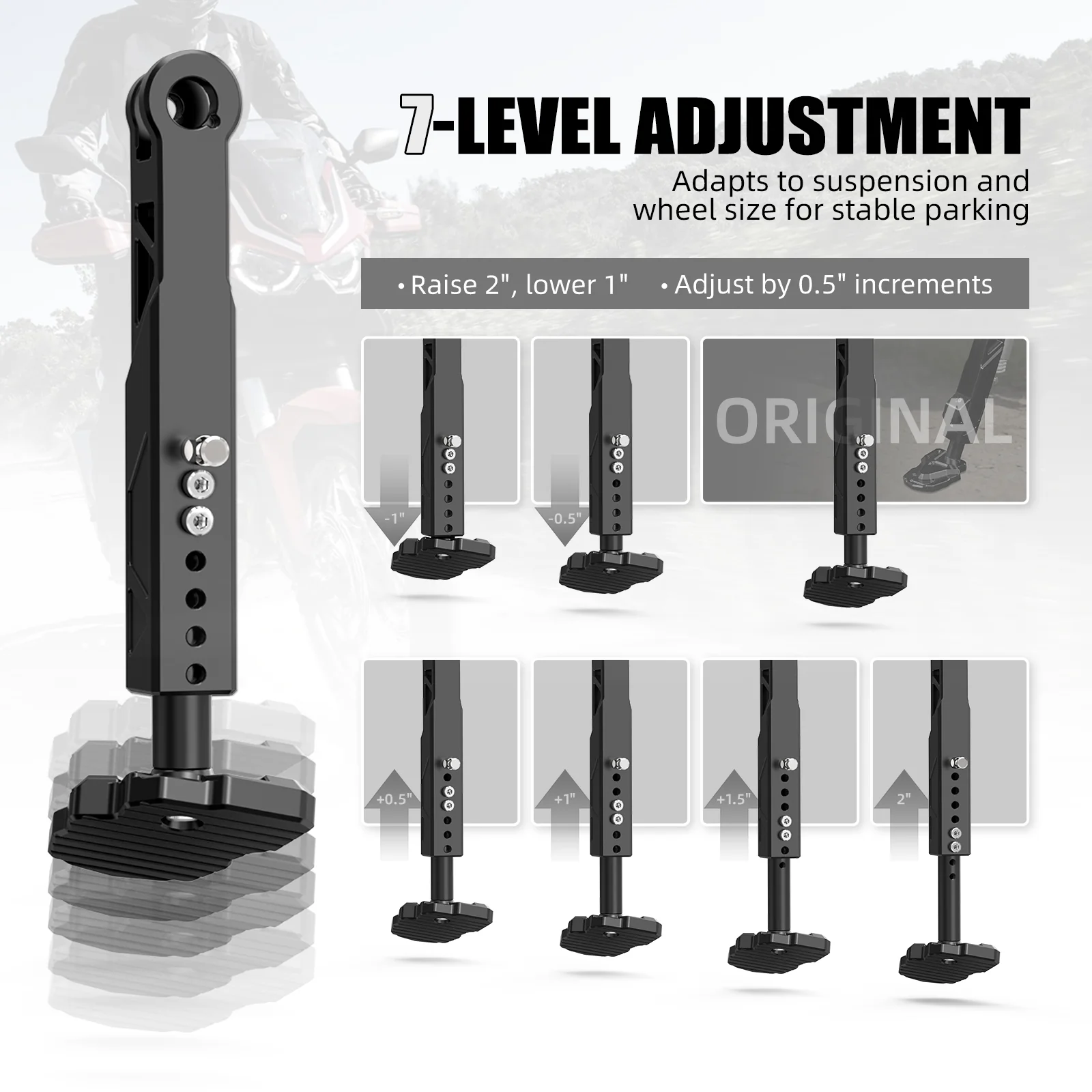 Adjustable Kickstand Side Stand For Honda Africa Twin CRF 1100L 2020-2025 - Image 4