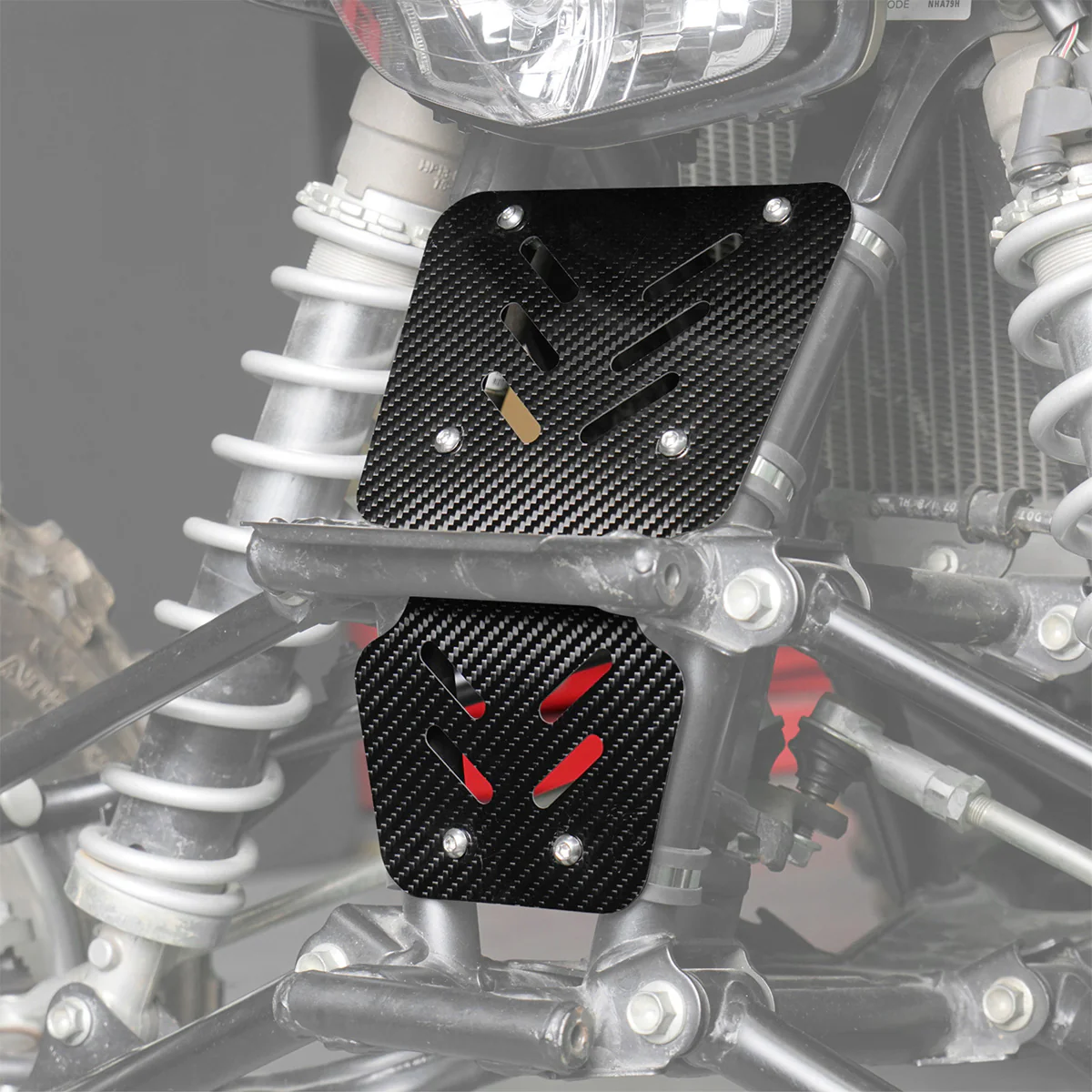 ATV Carbon Fiber Radiator Frame Mud Splash Guard For Honda TRX 450 R / ER - Image 3