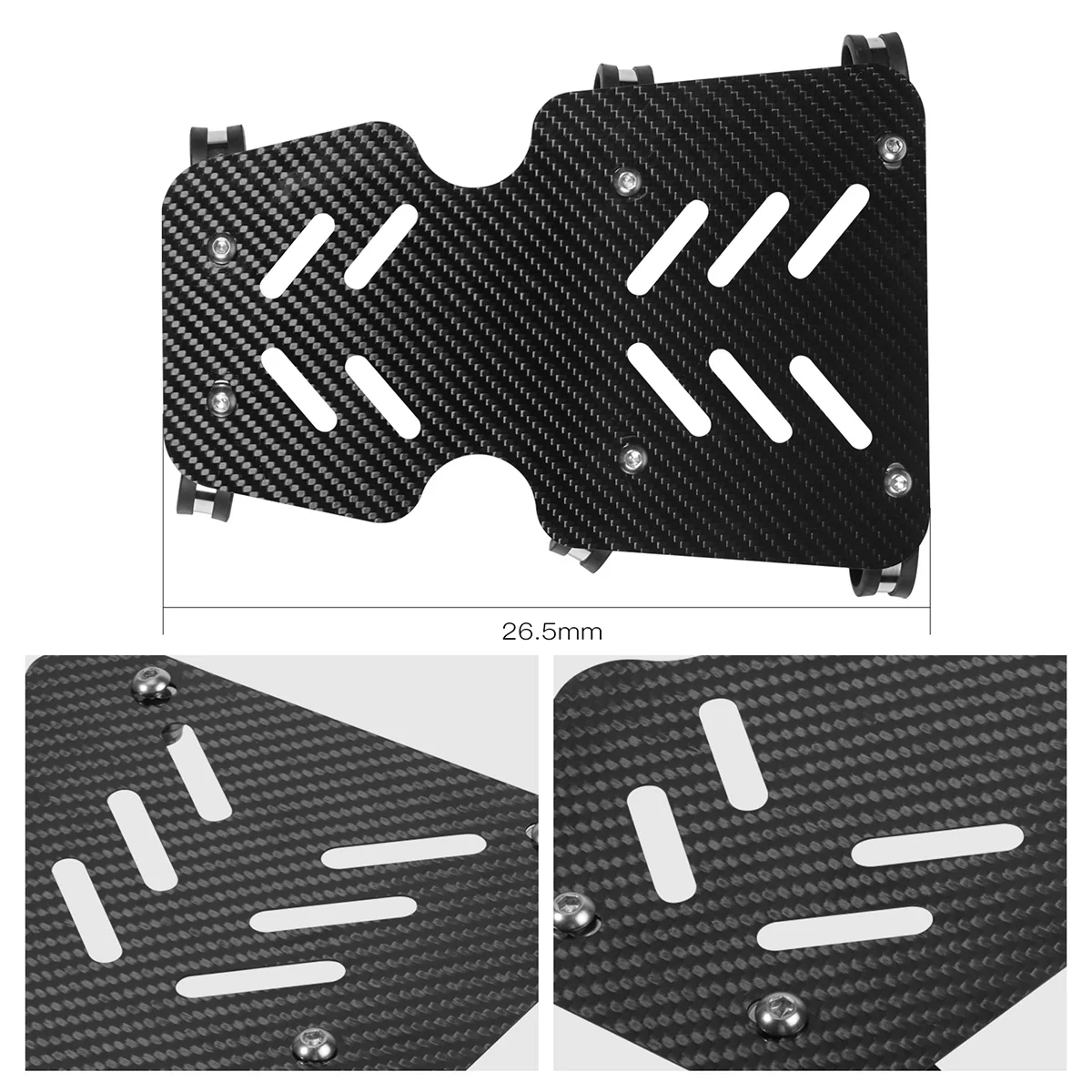 ATV Carbon Fiber Radiator Frame Mud Splash Guard For Honda TRX 450 R / ER - Image 5