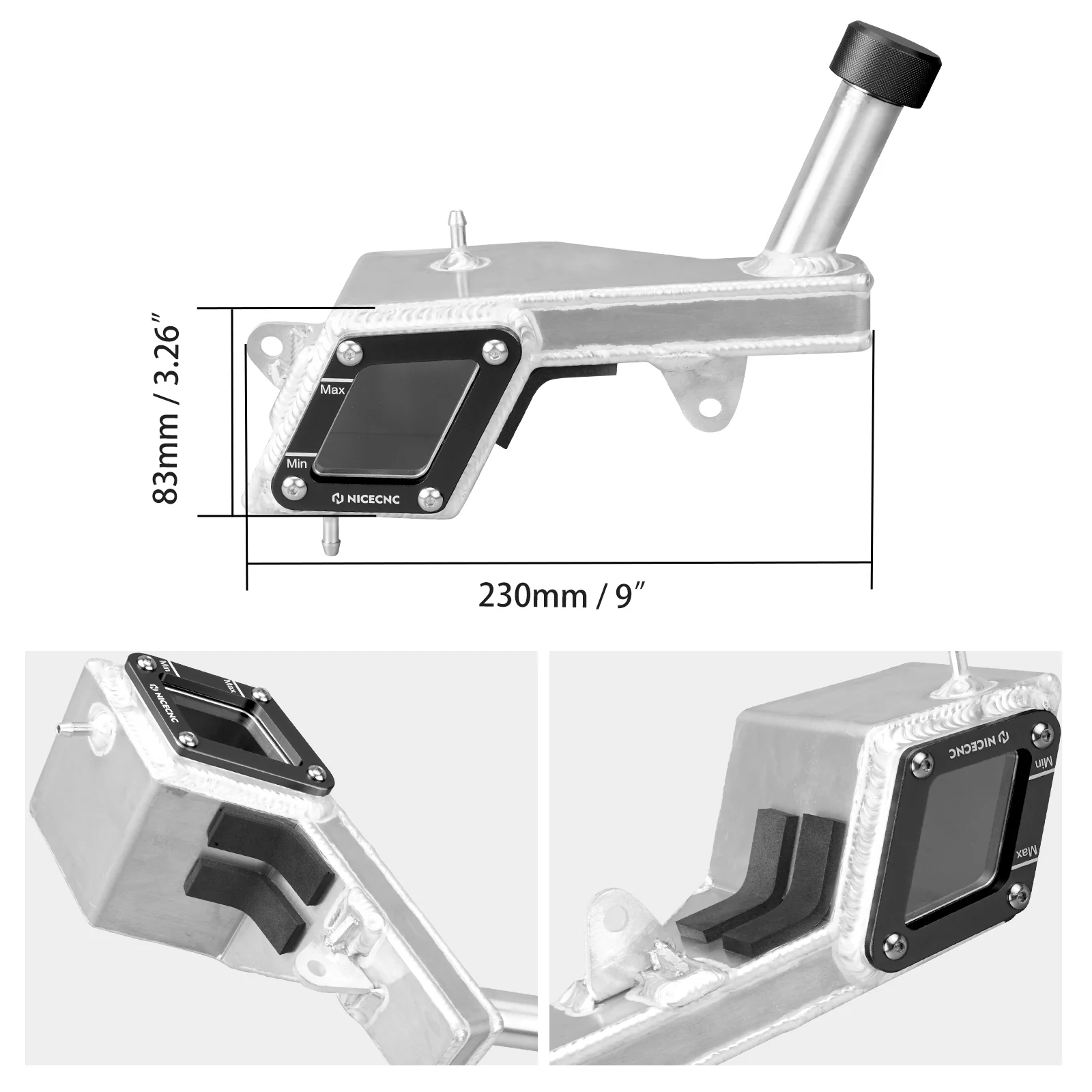 ATV Clear Radiator Reservoir Coolant Recovery Tank For Honda TRX 450 R / ER - Image 11