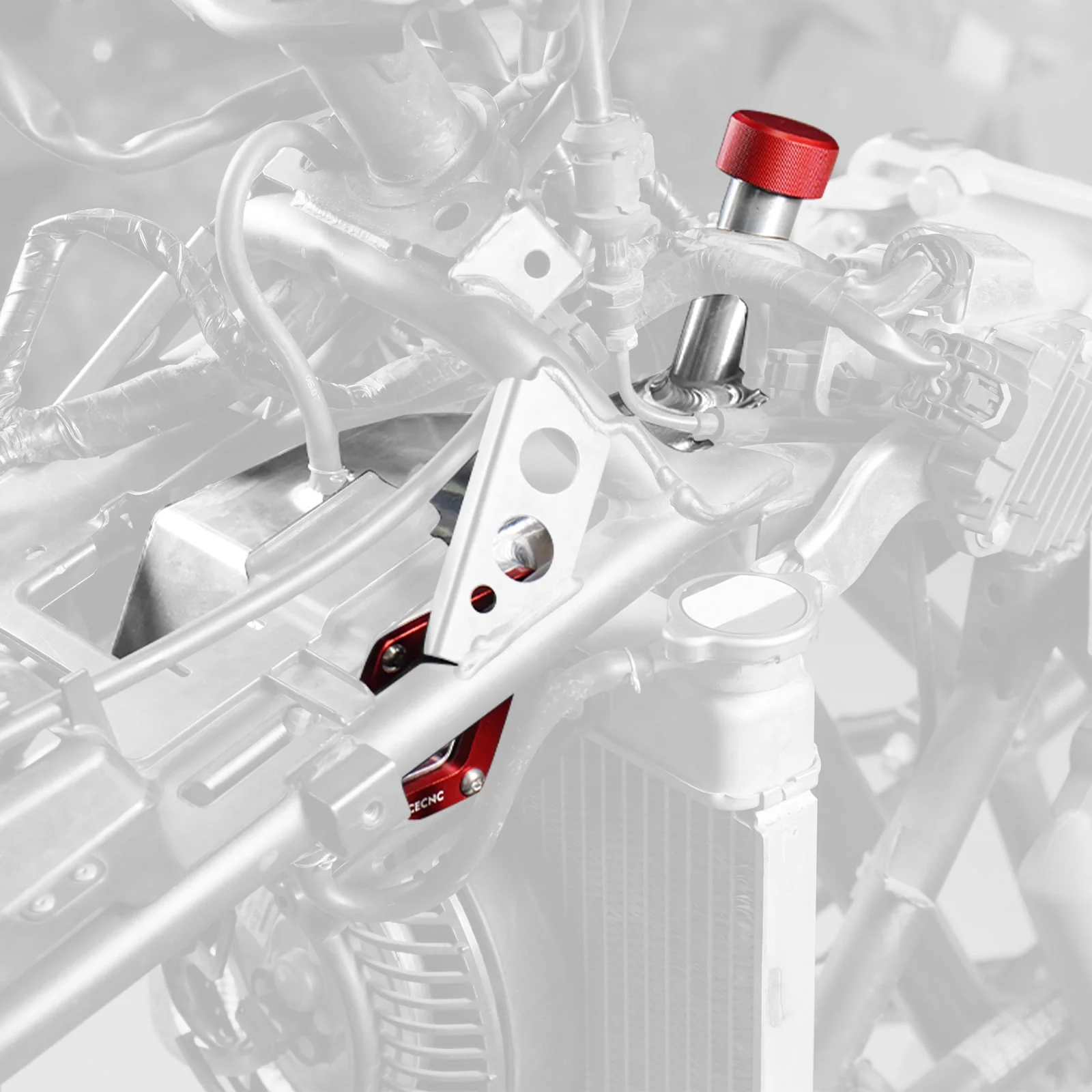 ATV Clear Radiator Reservoir Coolant Recovery Tank For Honda TRX 450 R / ER - Image 4