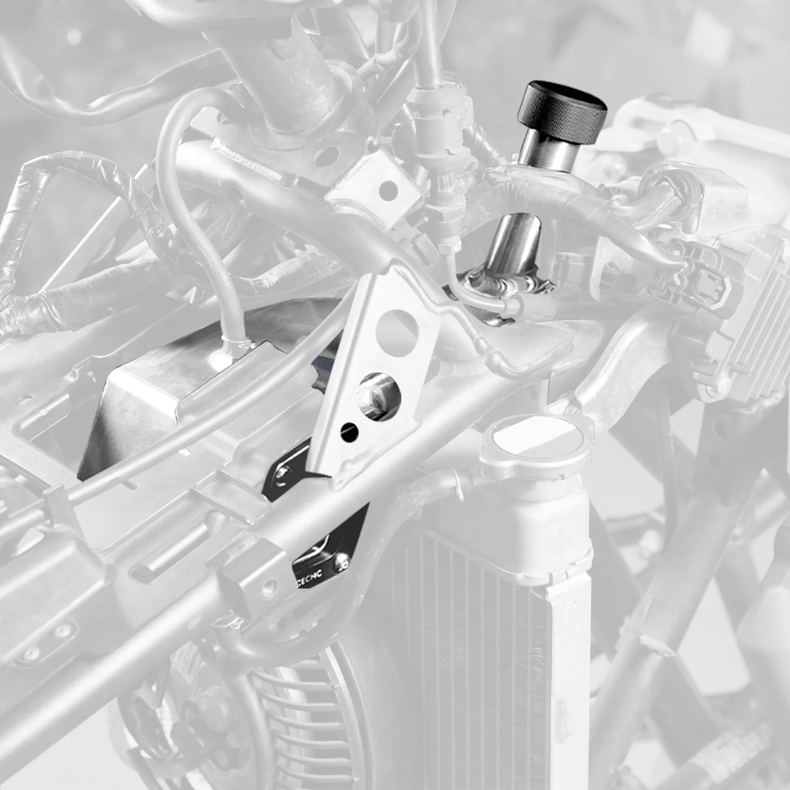 ATV Clear Radiator Reservoir Coolant Recovery Tank For Honda TRX 450 R / ER - Image 5