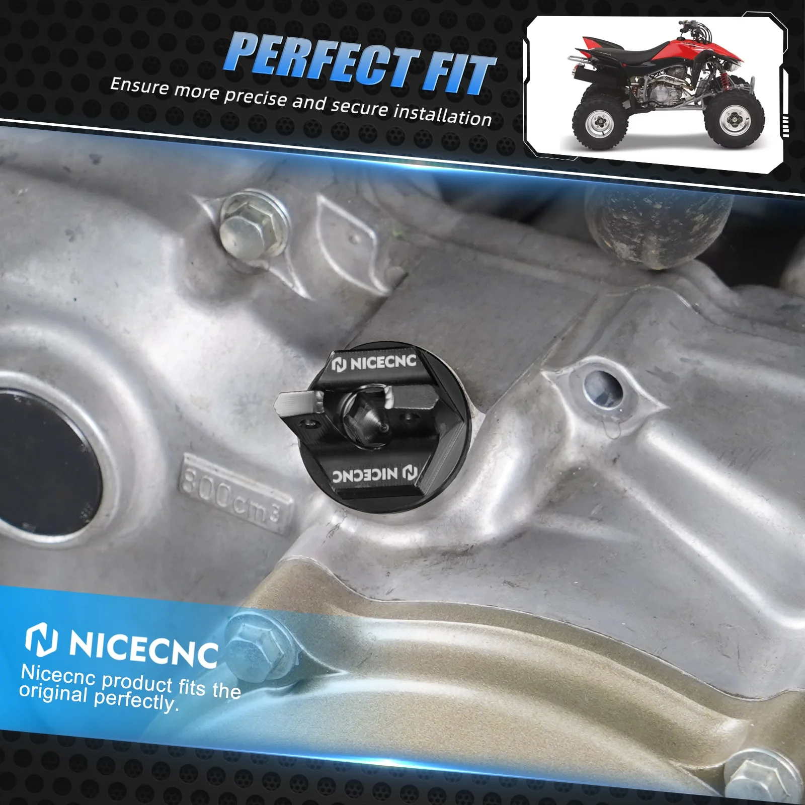 ATV Crankcase Cover Oil Filler Caps For Honda TRX 450 R / ER 2006-2014 - Image 3