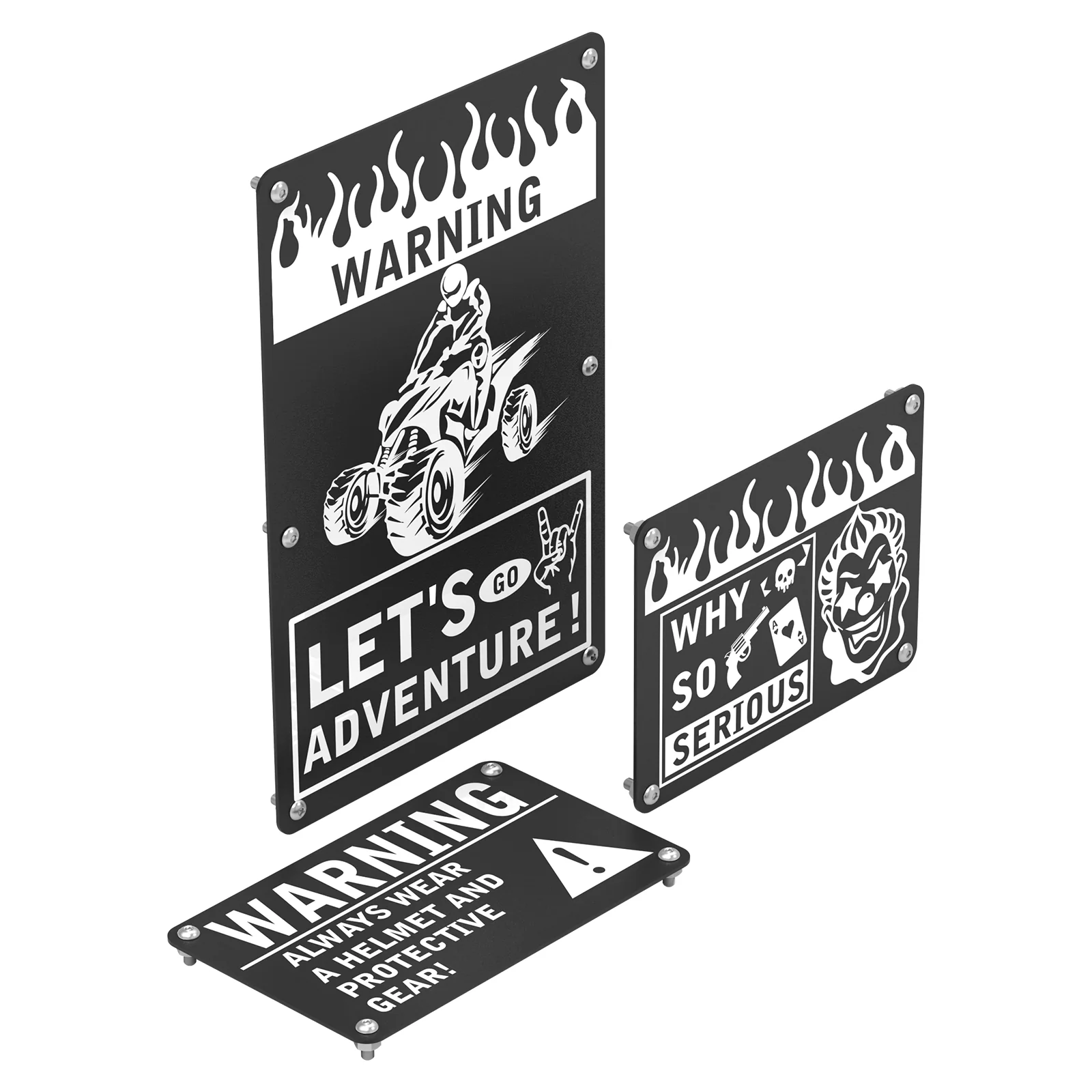 ATV Fender Warning Emblem Tags Sticker Badges Plates For Honda TRX 450 R / ER - Image 3