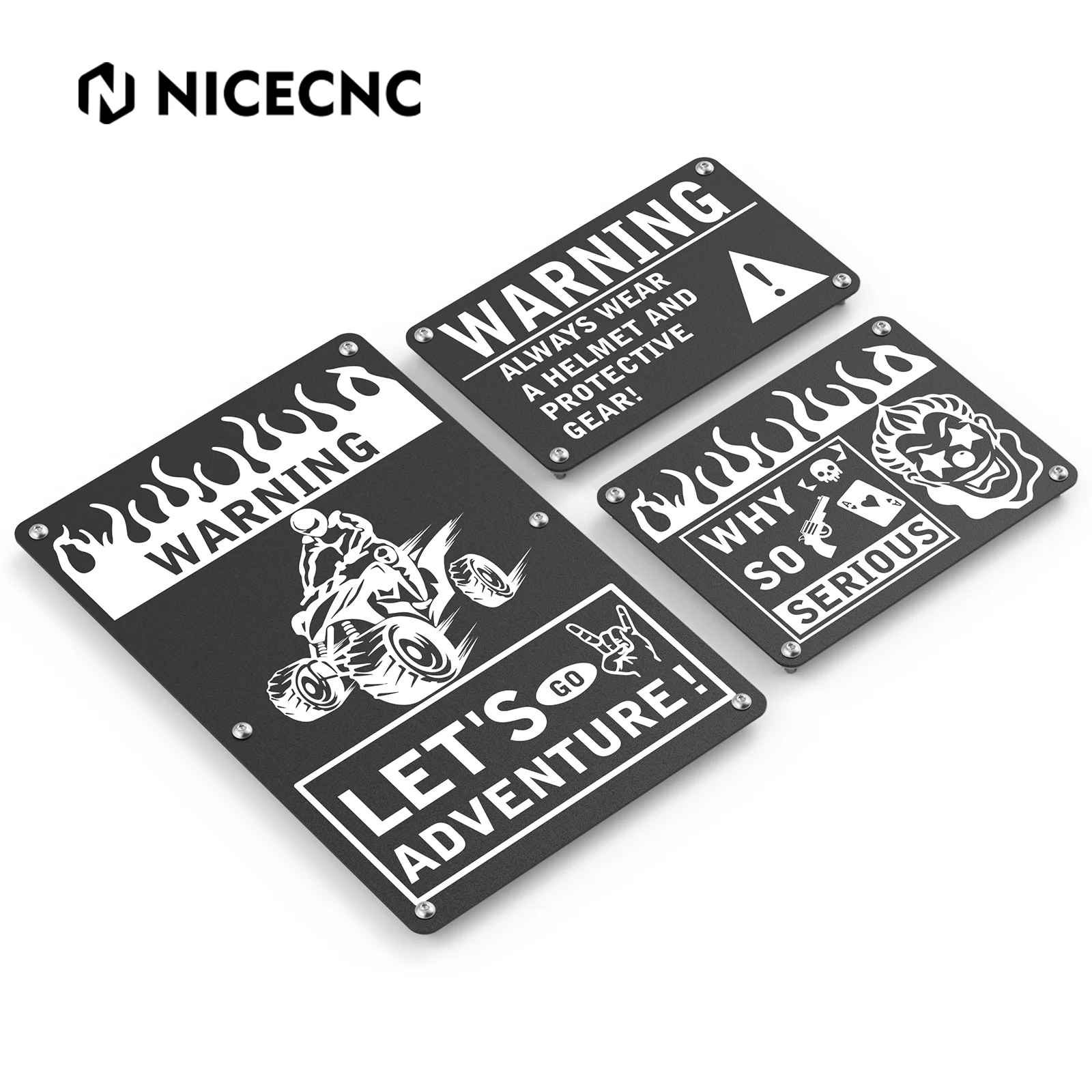 ATV Fender Warning Emblem Tags Sticker Badges Plates For Honda TRX 450 R / ER - Image 4