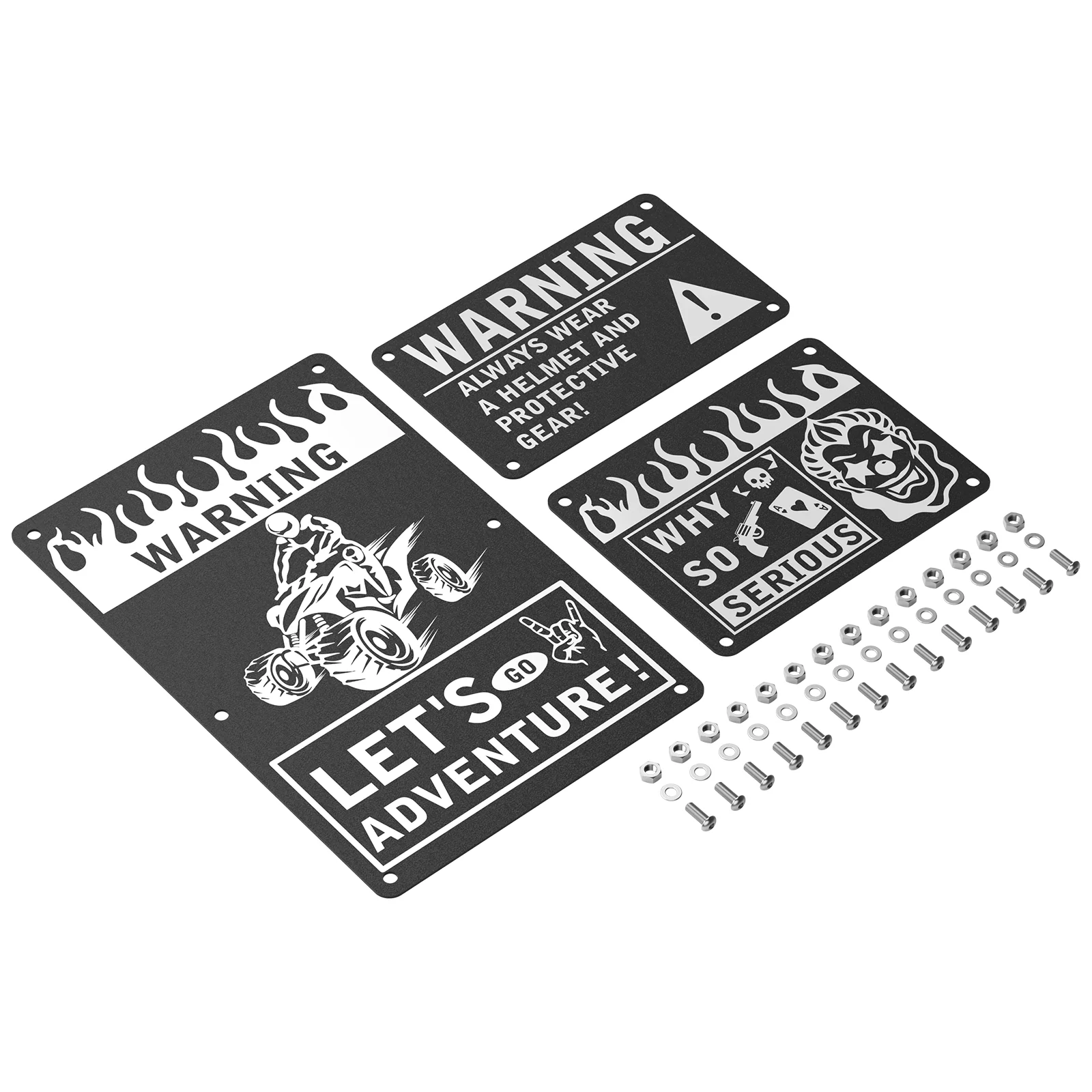 ATV Fender Warning Emblem Tags Sticker Badges Plates For Honda TRX 450 R / ER - Image 6