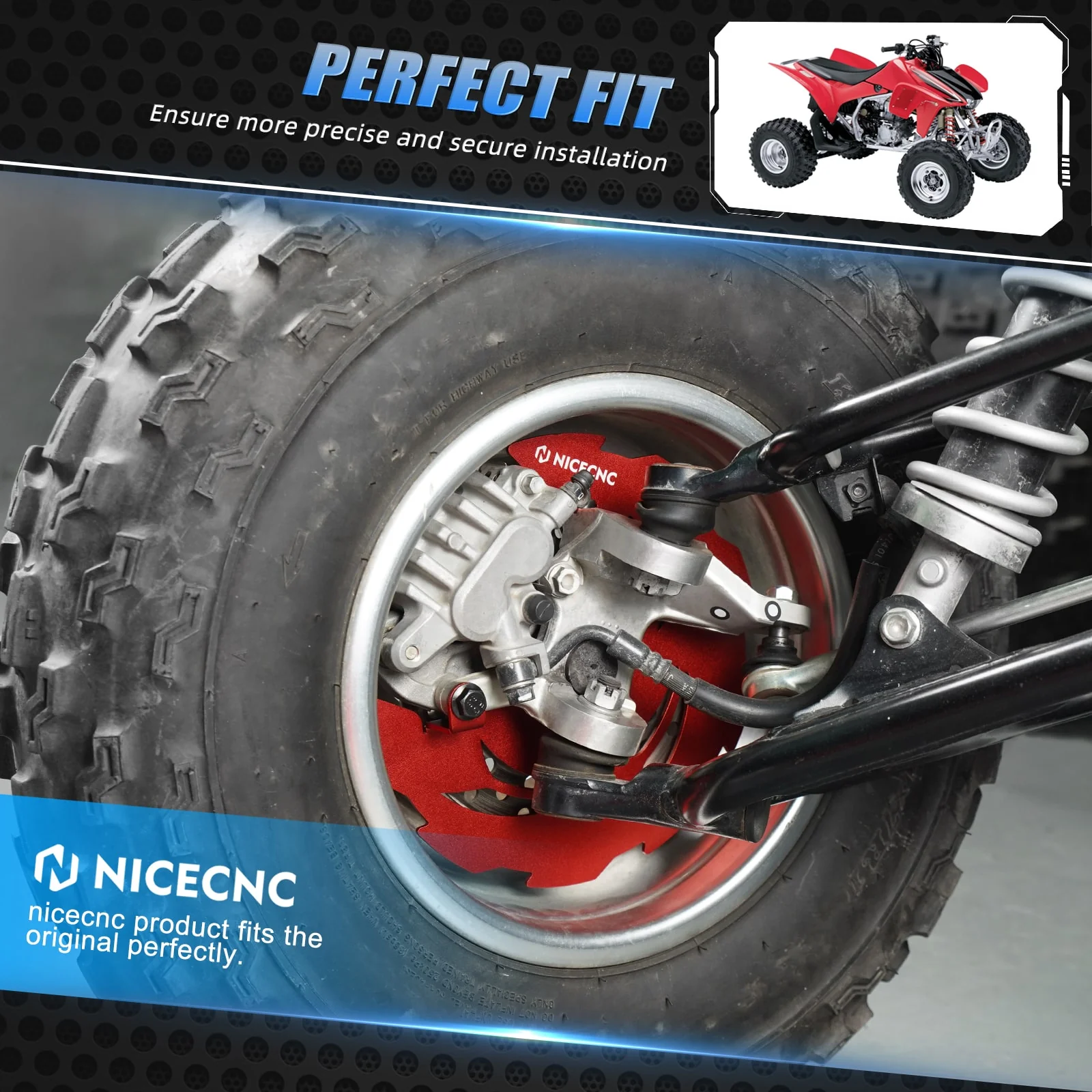 ATV Front Brake Disc Rotor Rock Guards Kit For Honda TRX 450 R / ER 2006-2014 - Image 2