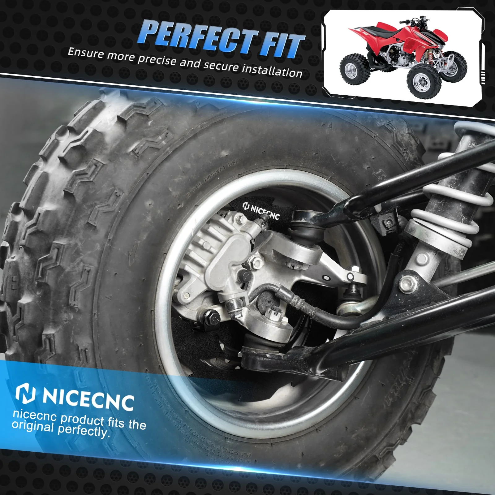 ATV Front Brake Disc Rotor Rock Guards Kit For Honda TRX 450 R / ER 2006-2014 - Image 3