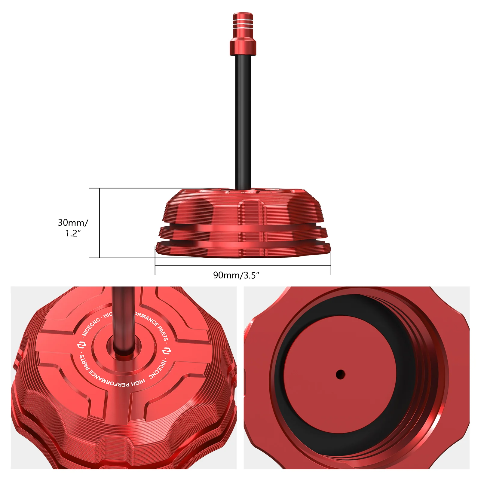 ATV Fuel Tank Gas Cap Cover w/Breather Valve For Honda TRX 450 R / ER 2006-2014 - Image 5